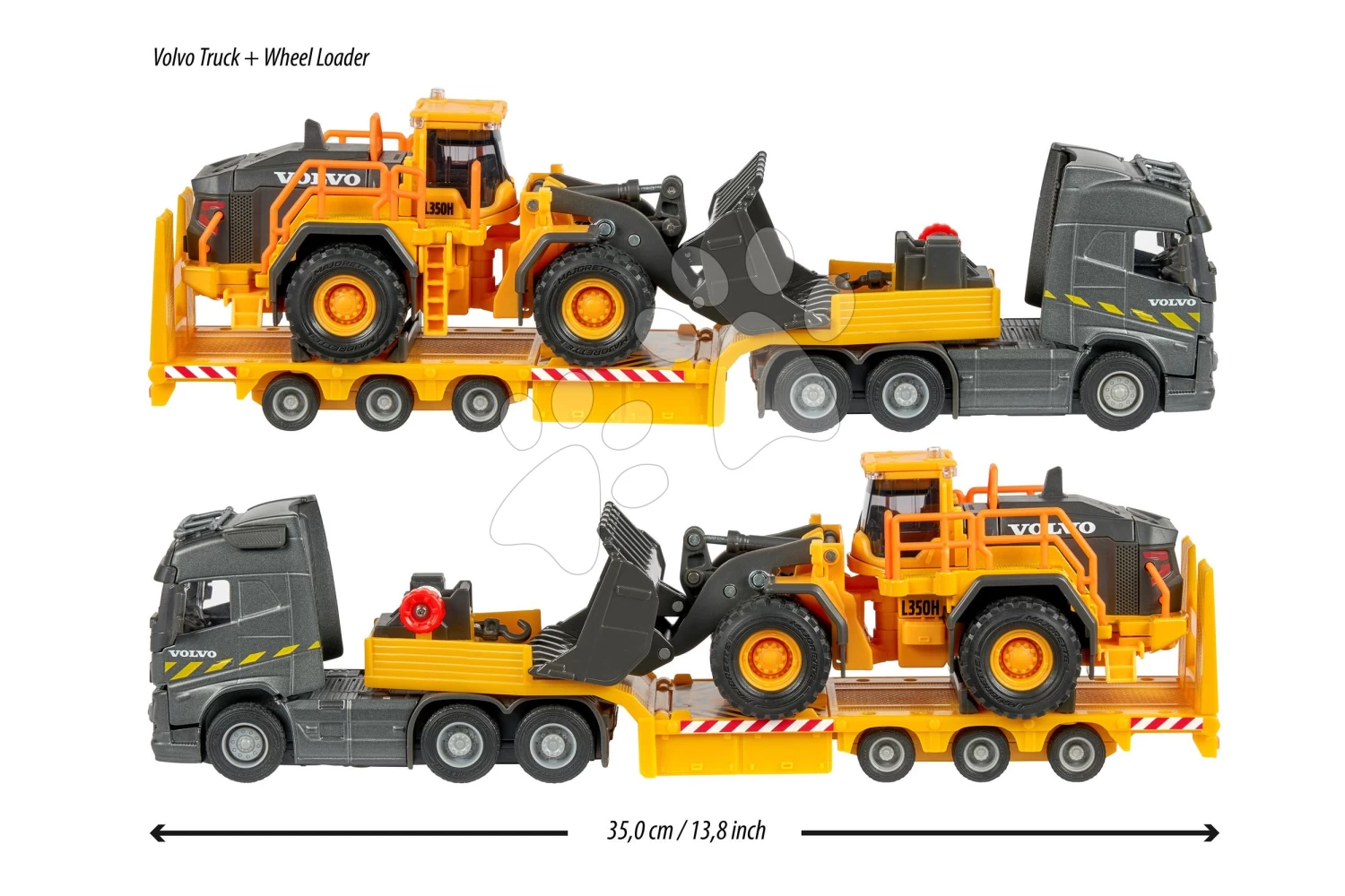 LKW Mit Lader Volvo Truck & Wheel Loader Majorette 35 Cm Lang Mit Ton Und Licht MJ3726000 â Bild 2