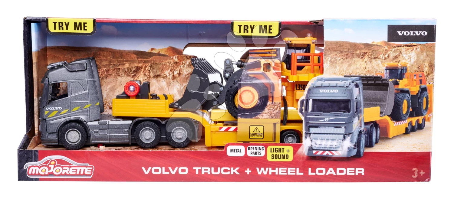 LKW Mit Lader Volvo Truck & Wheel Loader Majorette 35 Cm Lang Mit Ton Und Licht MJ3726000 â Bild 16