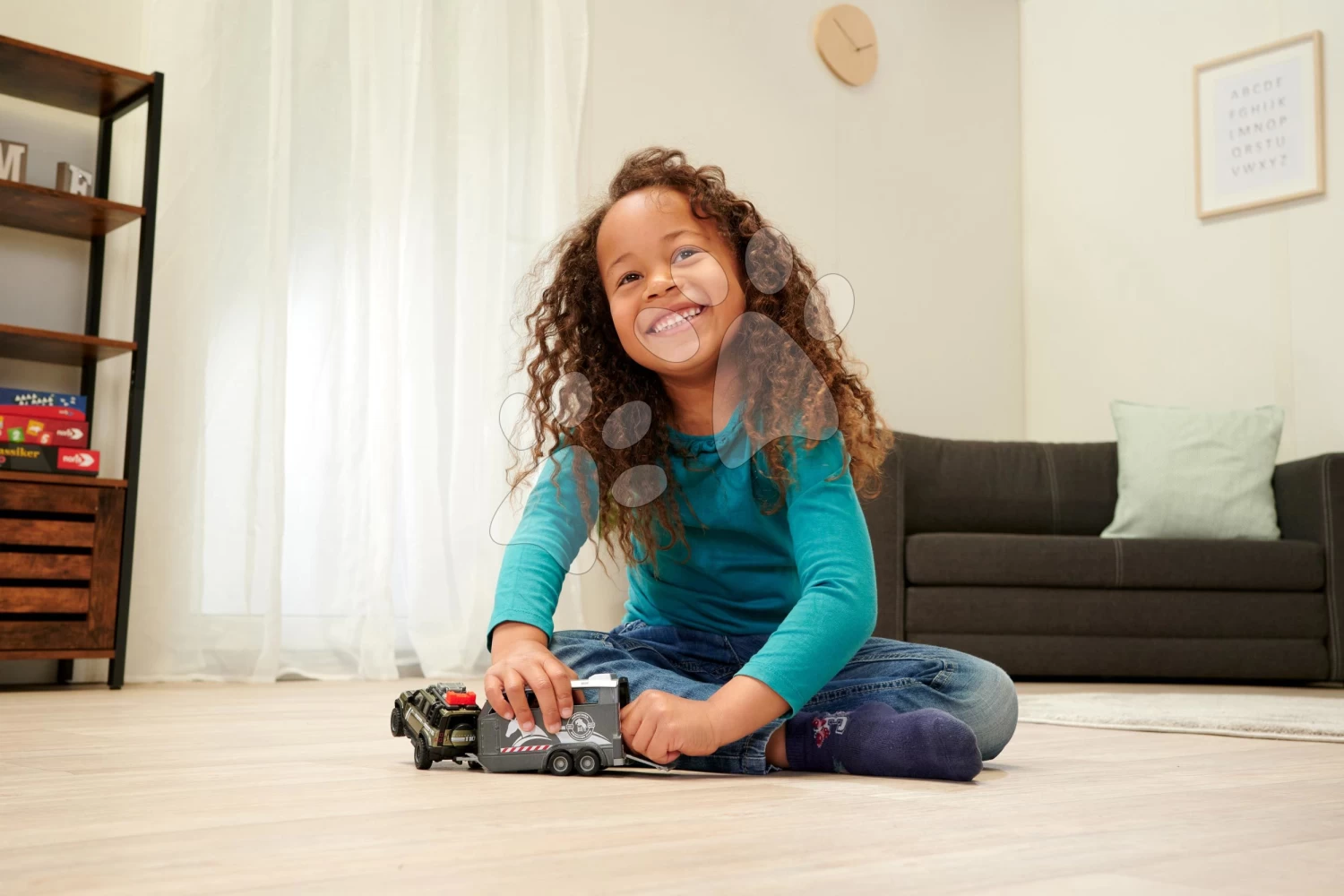 Geländewagen Mit Pferdeanhänger Land Rover Horse Carrier Majorette 25 Cm Lang Mit Ton Und Licht – Bild 9