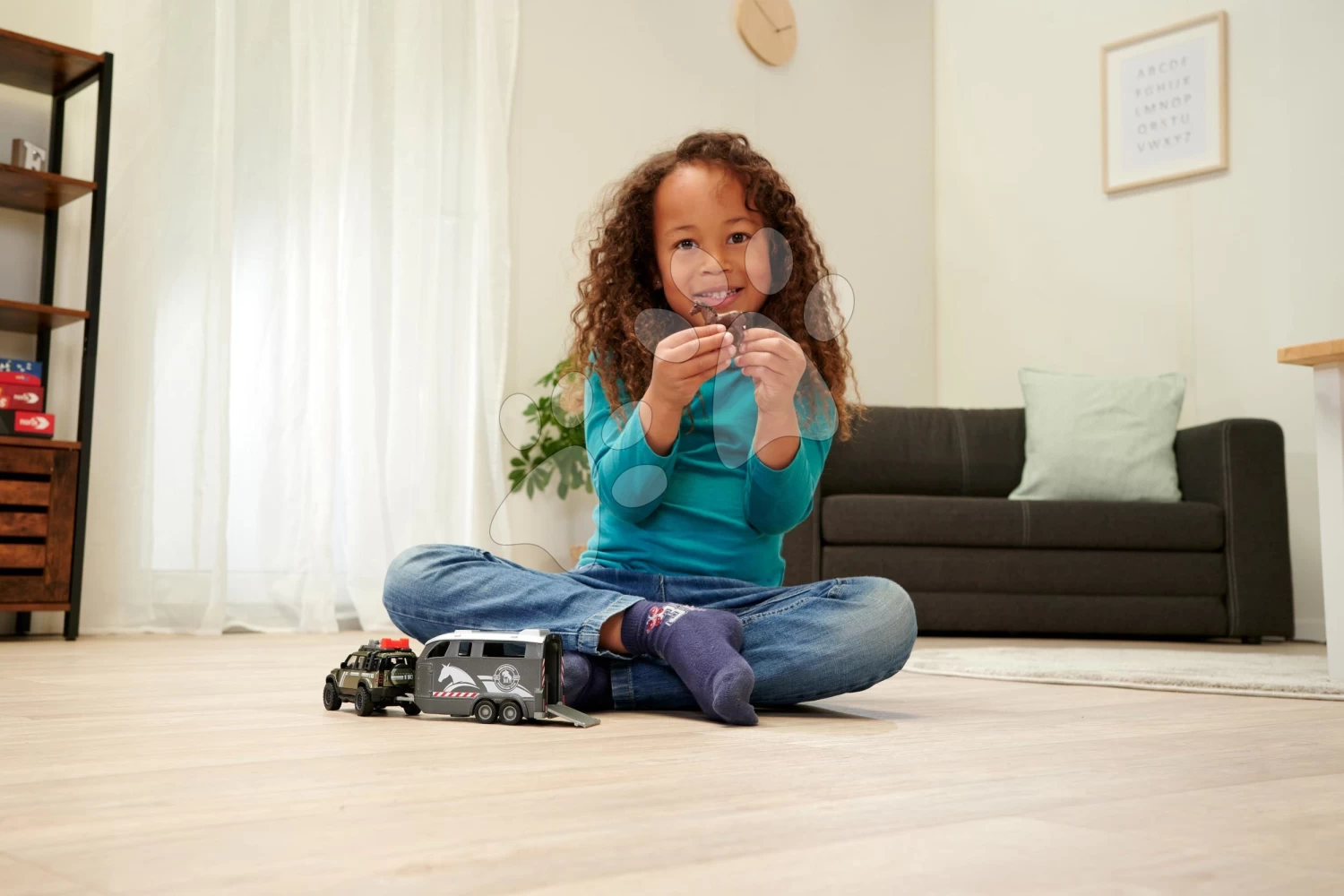 Geländewagen Mit Pferdeanhänger Land Rover Horse Carrier Majorette 25 Cm Lang Mit Ton Und Licht – Bild 11