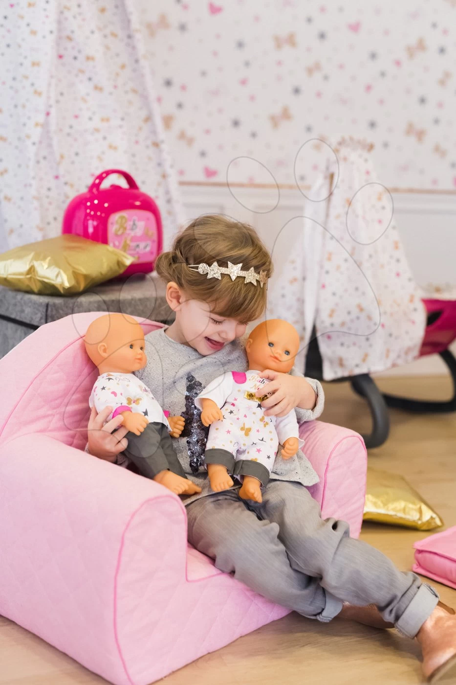 Set Arztköfferchen Smoby Mit 13 Zubehör Wiege Mit 32 Cm Puppe Und Trage – Bild 9