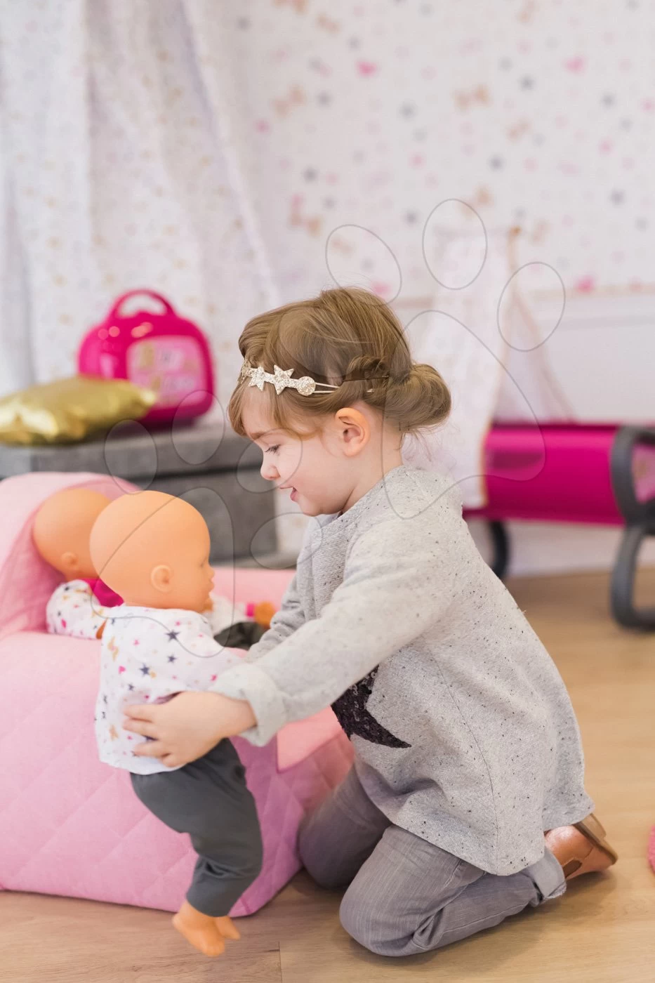 Set Arztköfferchen Smoby Mit 13 Zubehör Wiege Mit 32 Cm Puppe Und Trage – Bild 10