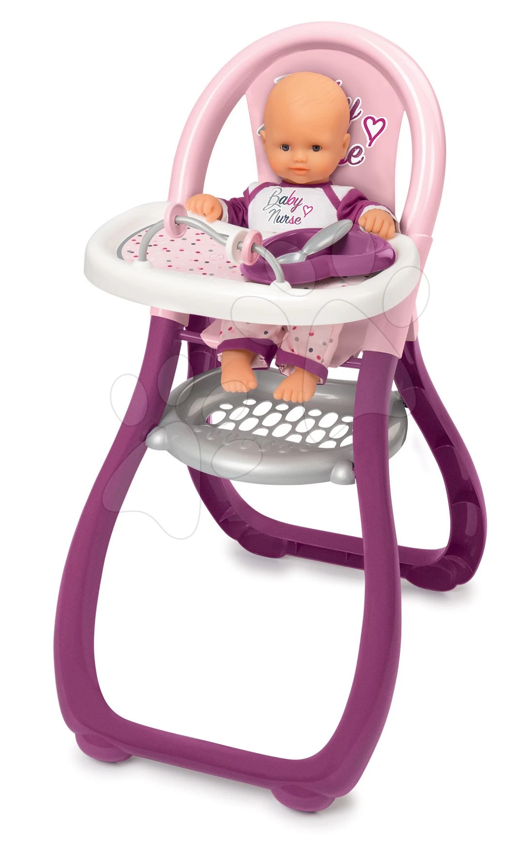 Set Arzttheke Baby Care Center Smoby Mit Wiege Und Esszimmerstuhl Mit Trage – Bild 3
