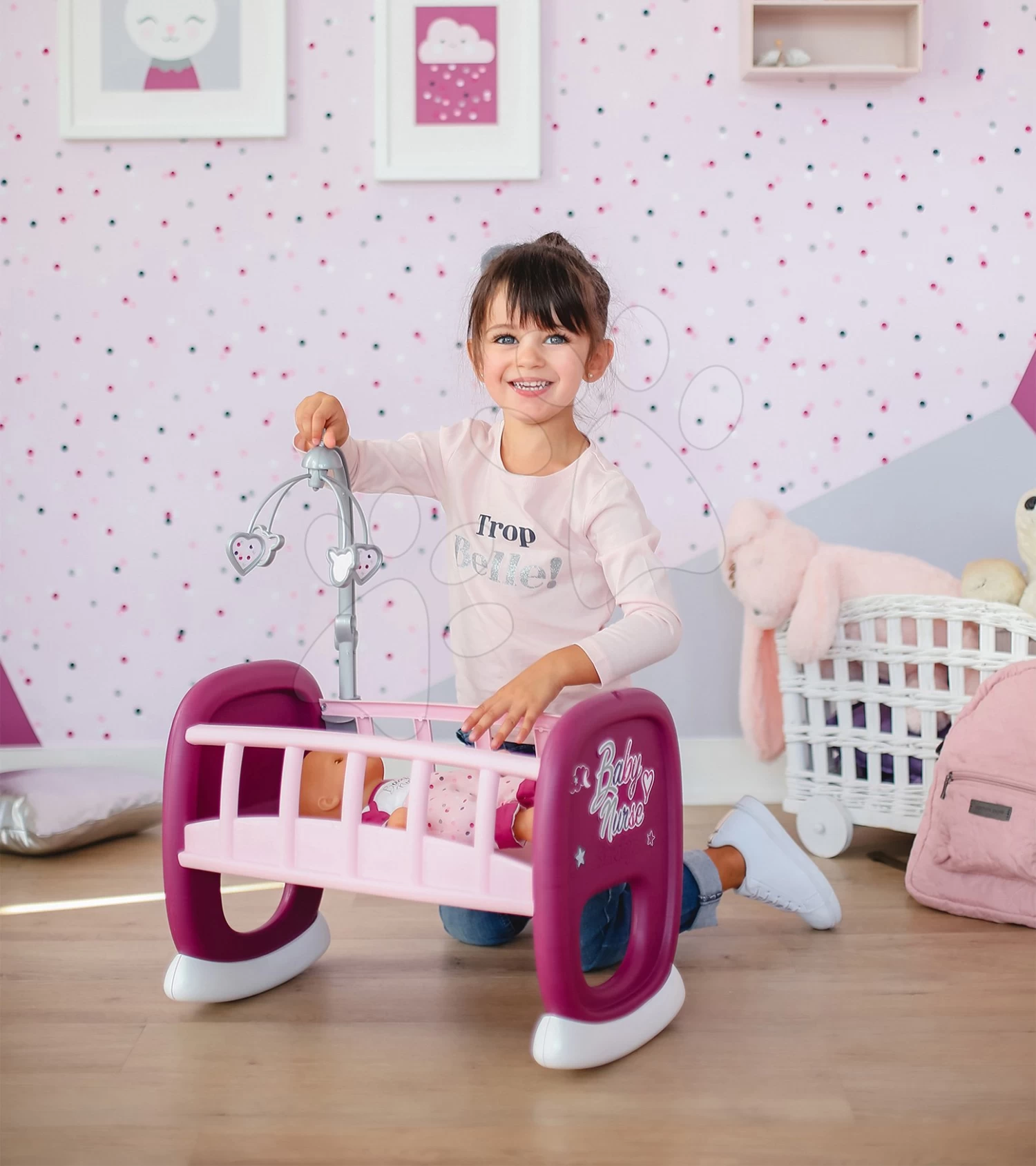 Set Arztköfferchen Smoby Mit 13 Zubehör Wiege Mit 32 Cm Puppe Und Trage – Bild 5