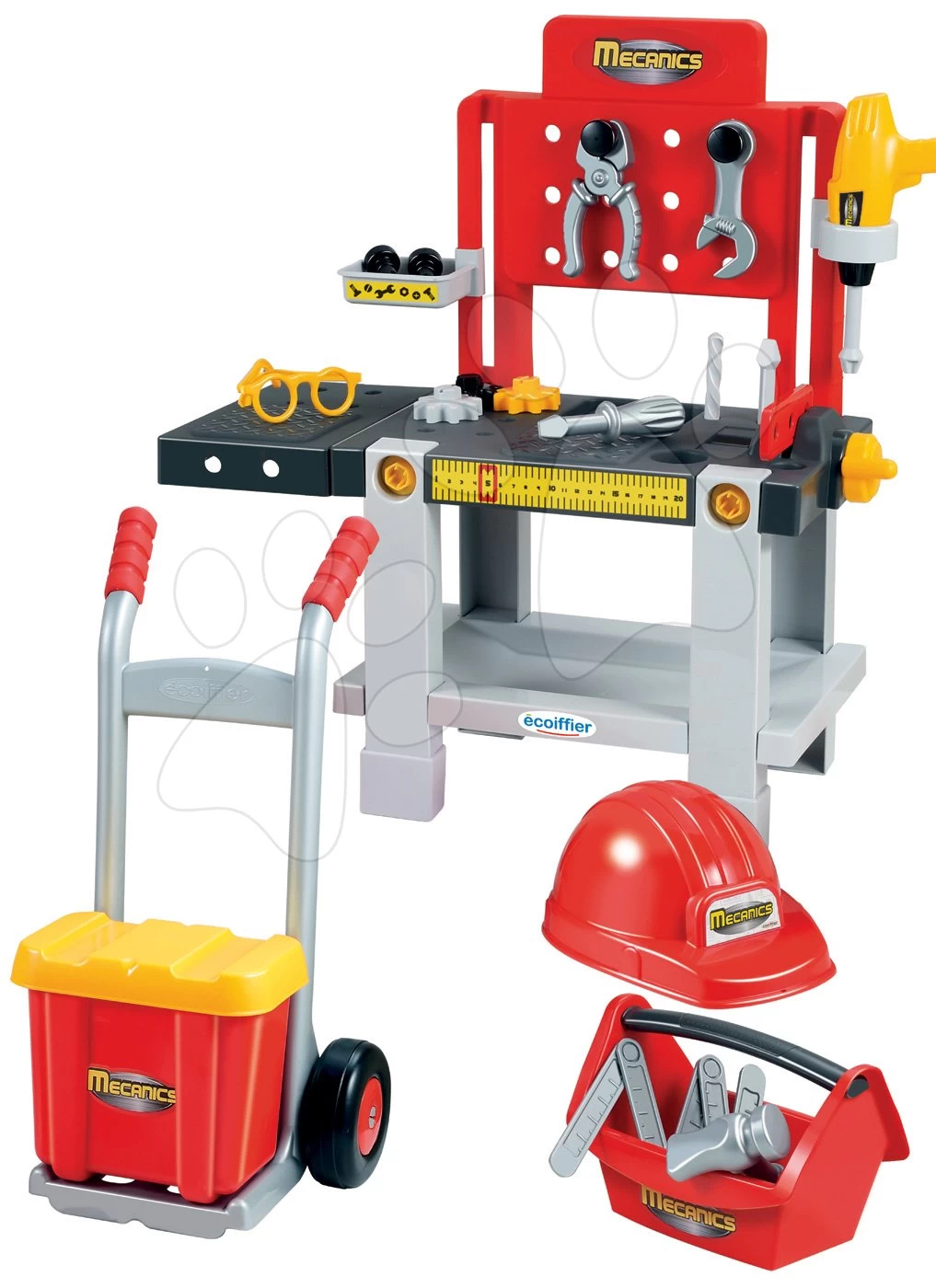 Set Medizinischer Wagen Smoby Mit Manometer Und Eine Werkstatt Mit Helm Und Wagen â Bild 6