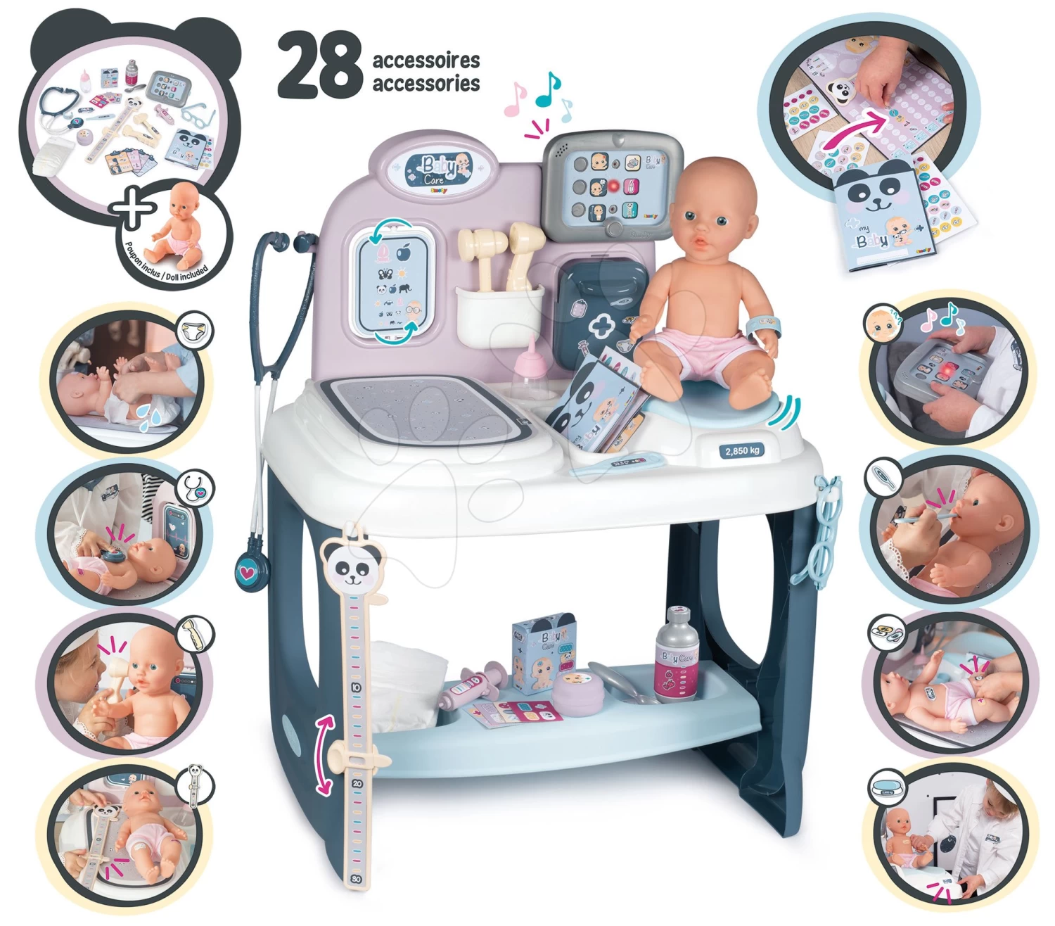 Set Arzttheke Baby Care Center Smoby Mit Sportwagen â Bild 6