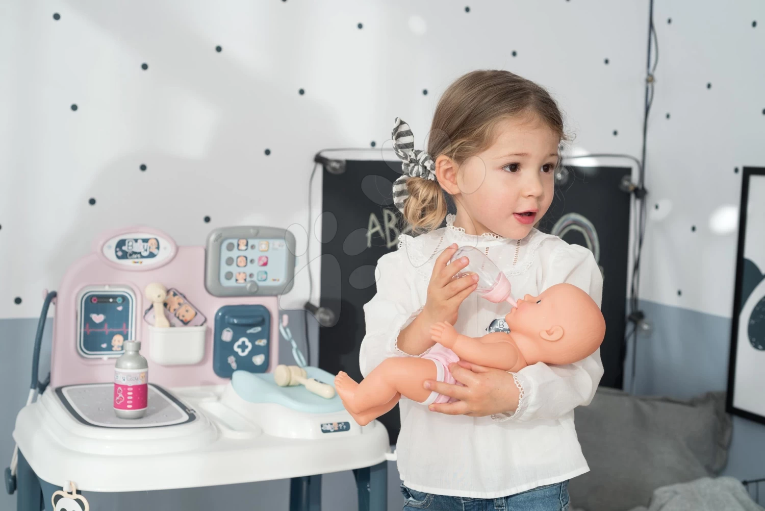 Set Arzttheke Baby Care Center Smoby Mit Kinderwagen Violetta