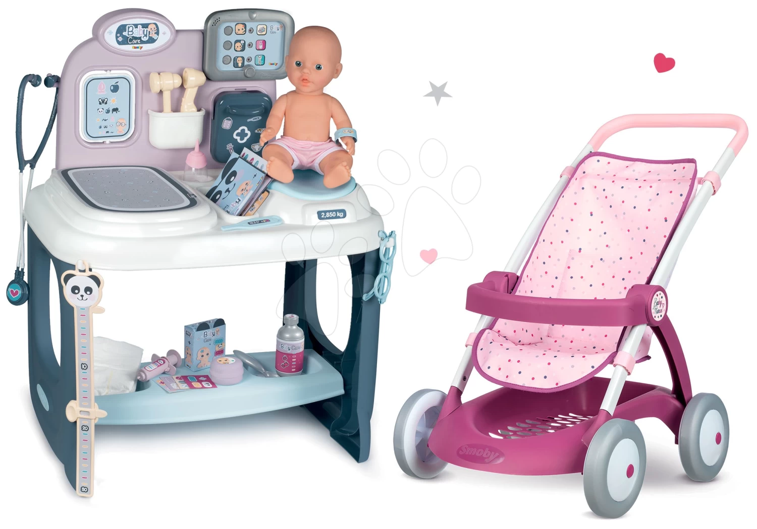 Set Arzttheke Baby Care Center Smoby Mit Sportwagen â Bild 19
