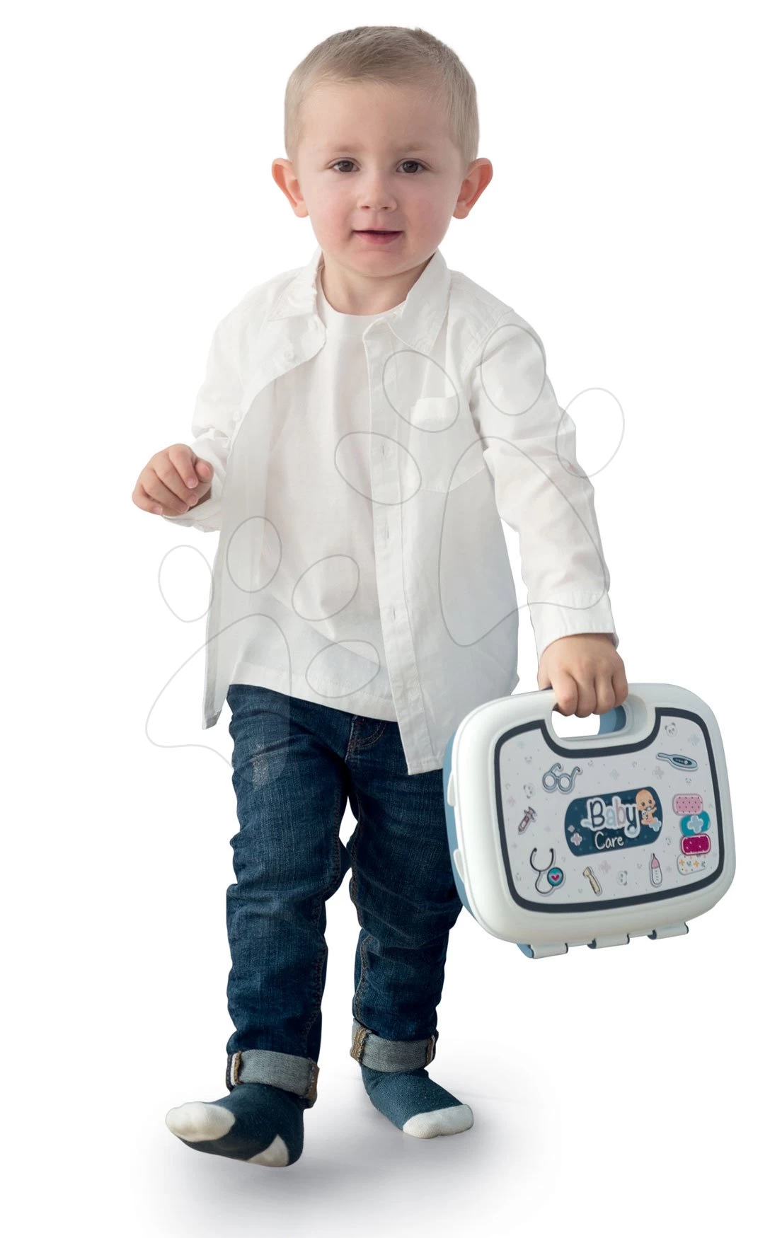 Medizinisches Köfferchen Für Eine Krankenschwester Baby Care Smoby Mit 19 Zubehörteilen Und Stickern – Bild 9