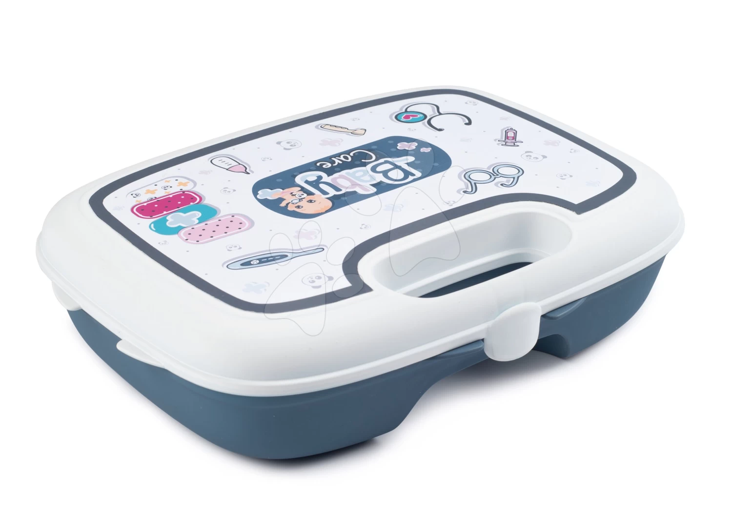 Medizinisches Köfferchen Für Eine Krankenschwester Baby Care Smoby Mit 19 Zubehörteilen Und Stickern – Bild 8