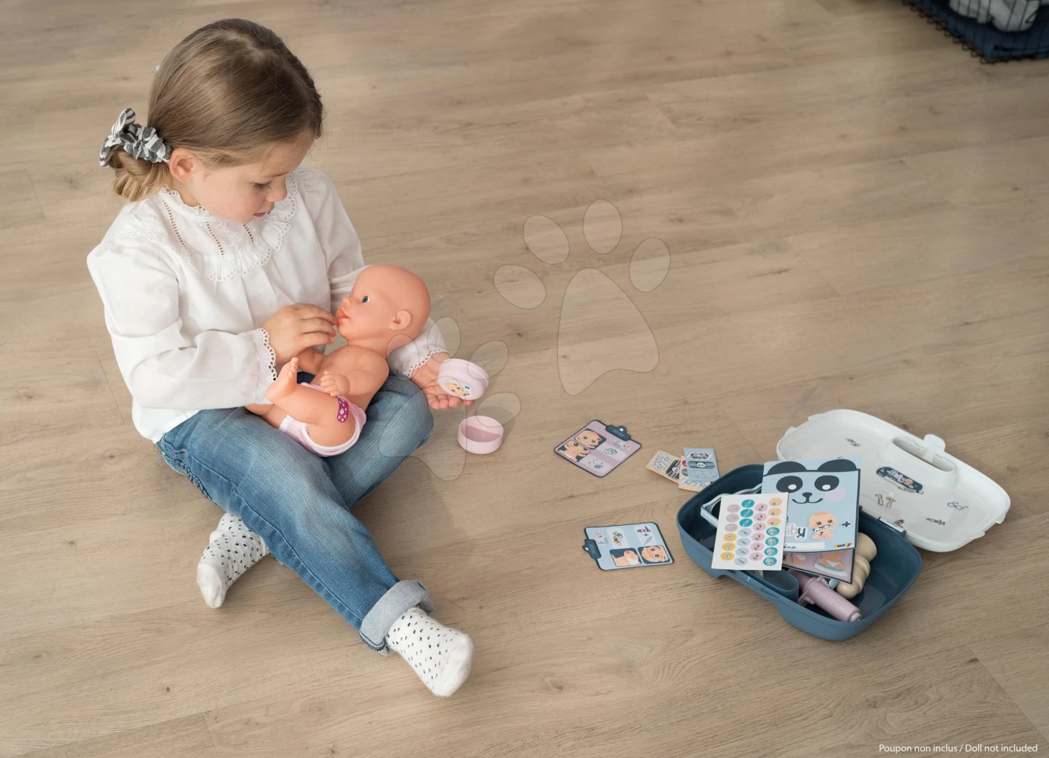 Medizinisches Köfferchen Für Eine Krankenschwester Baby Care Smoby Mit 19 Zubehörteilen Und Stickern – Bild 4