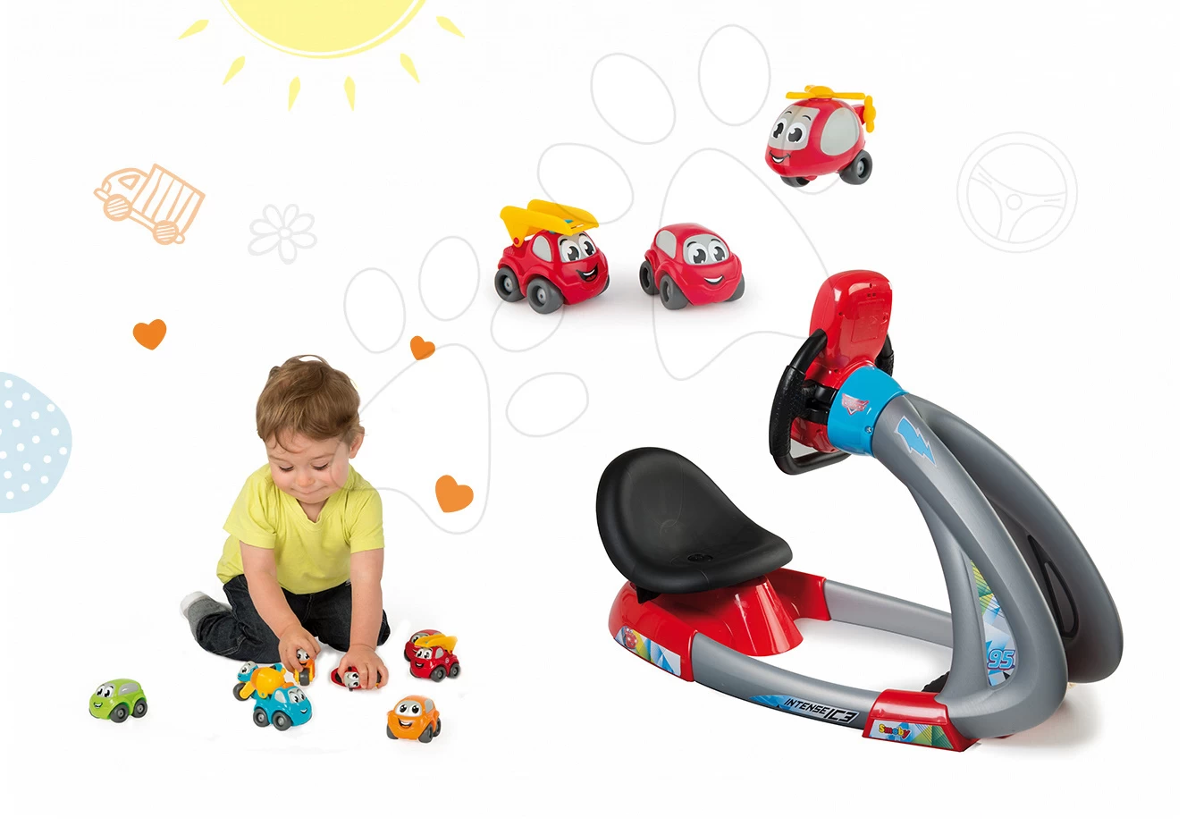 Set Simulator V8 Driver Smoby Elektronisch, Mit Ton Und Licht Und Einem Satz Von 3 Autos Vroom Planet â Bild 12