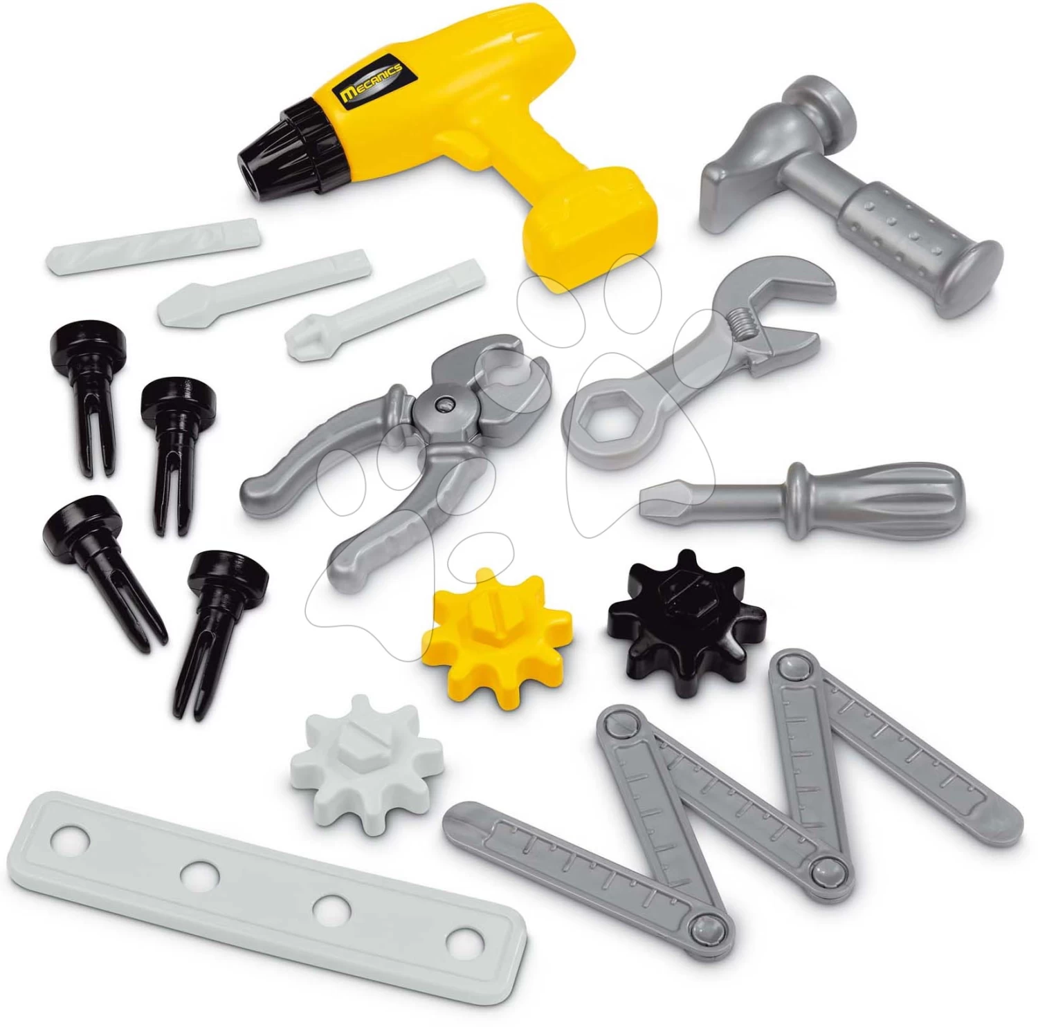 Abschleppwagen Werkstatt Mecanics Trolley Ecoiffier Mit Arbeitswerkzeug 19 Teile Ab 18 Monaten ECO2419 â Bild 3