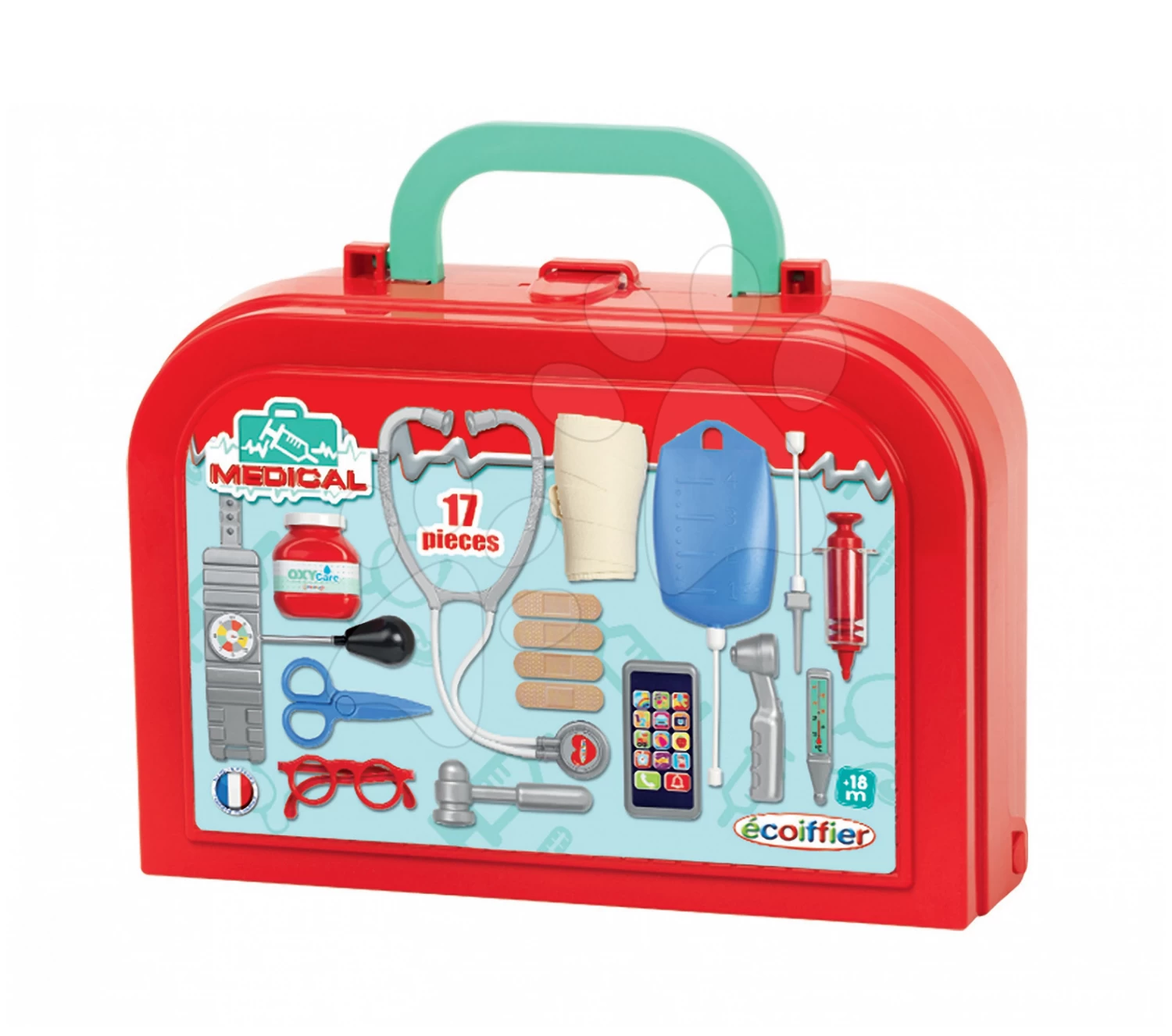 Set Reinigungswagen Mit Elektronischem Staubsauger Vacuum Cleaner Smoby Und Eine Bank Mit Doppelseitiger Schultafel Und Einem Arztköfferchen – Bild 9