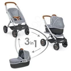 Set Arzttheke Für Doktor Baby Care Center Smoby Mit Einer Kinderwagen-Dreierkombination Tief Und Sportlich DeLuxe Maxi Cosi Grey
