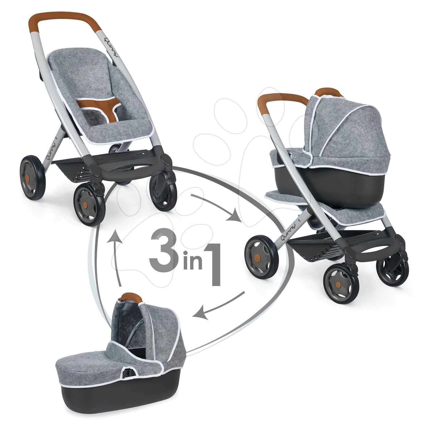 Set Bäckerei Mit Kuchen Baguette & Croissant Bäckerei Smoby Mit Elektronischer Registrierkasse Und Kinderwagen Tief Und Sport DeLuxe Pastell Maxi Cosi&Quinny – Bild 4