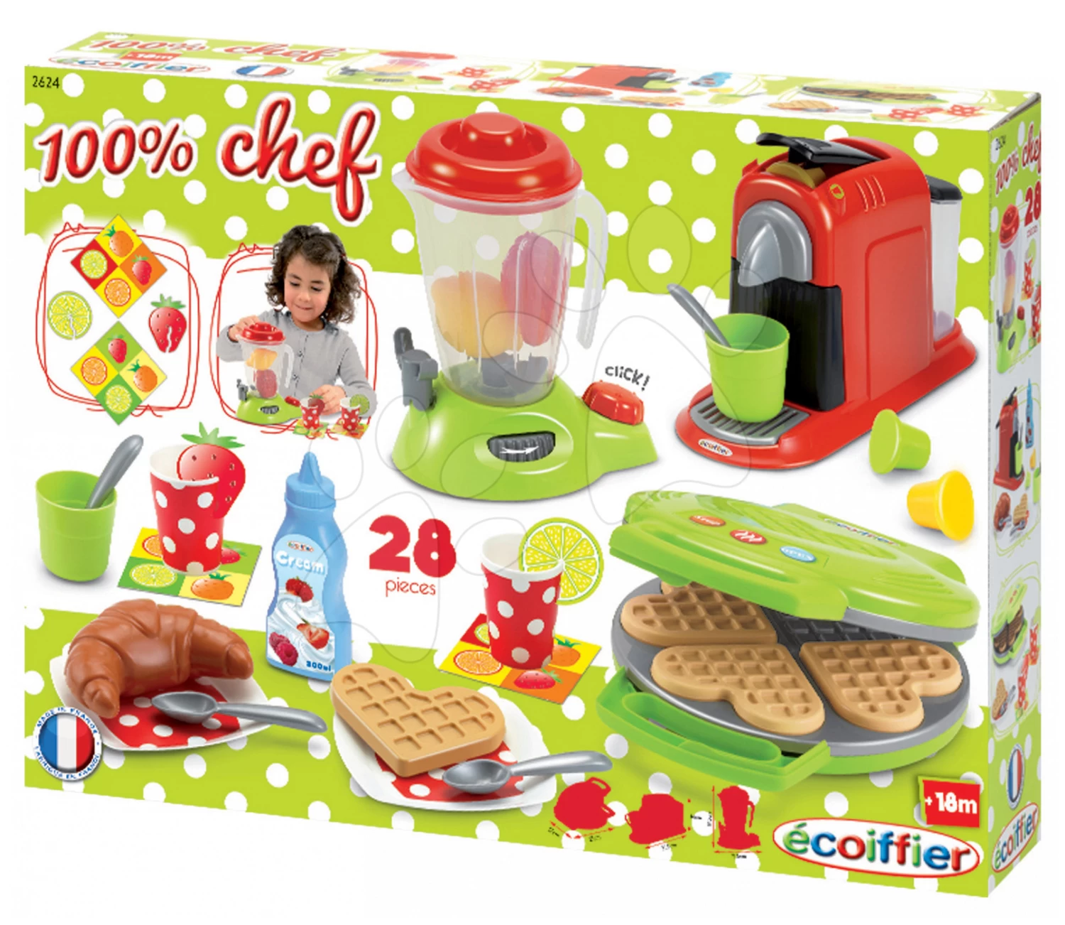 Set Bäckerei Mit Kuchen Baguette & Croissant Bakery Smoby Mit Elektronischer Registrierkasse Und Toaster Und Waffeleisen Mit Mixer Kaffeemaschine Und Waffeln – Bild 17