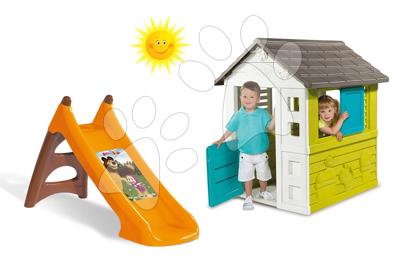 Rutschenset Smoby Toboggan XS Länge 90 Cm Und Haus Pretty Blue Ab 24 Monaten – Bild 16