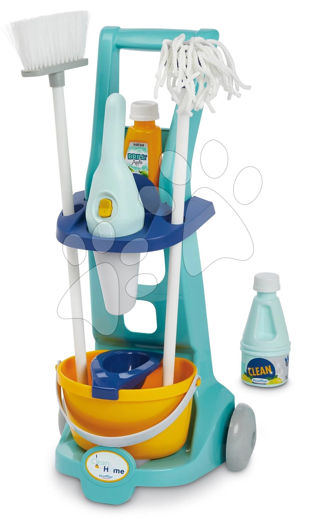 ECOIFFIER Reinigungsset Clean Home Écoiffier Wagen Mit Staubsauger Und Bügelbrett Mit Bügeleisen Ab 3 Jahren – Bild 9