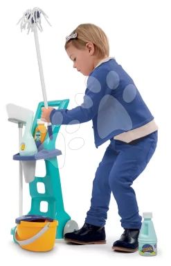 ECOIFFIER Reinigungswagen Cleaning Trolley Écoiffier Mit Eimer Und Besen 8 Zubehör ECO2769