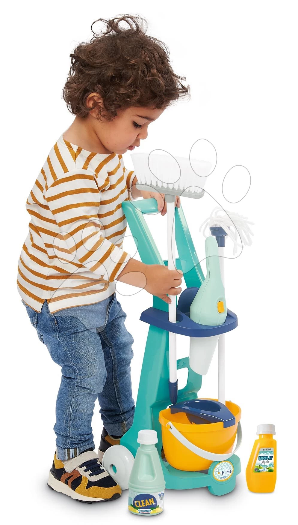 ECOIFFIER Reinigungsset Clean Home Écoiffier Wagen Mit Staubsauger Und Bügelbrett Mit Bügeleisen Ab 3 Jahren – Bild 14