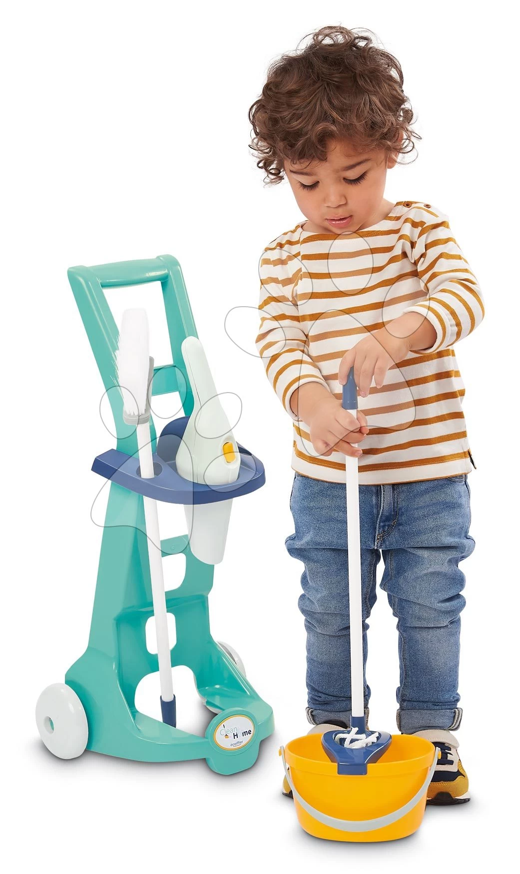 ECOIFFIER Reinigungsset Clean Home Écoiffier Wagen Mit Staubsauger Und Bügelbrett Mit Bügeleisen Ab 3 Jahren – Bild 15