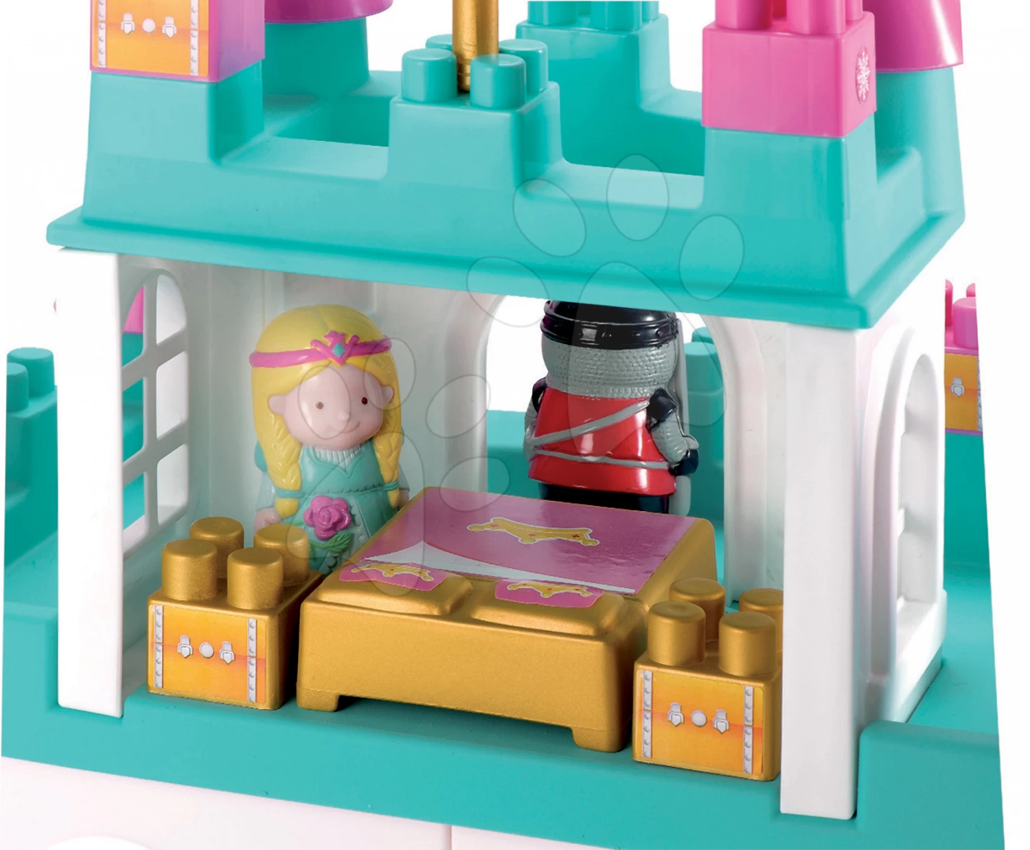 Rutscher-Set Scooter Rosa Smoby Mit Gummirädern Und Bausatz Schloss Für Prinzessin Mit Kutsche Und Prinzessin Ab 18 Monaten – Bild 20