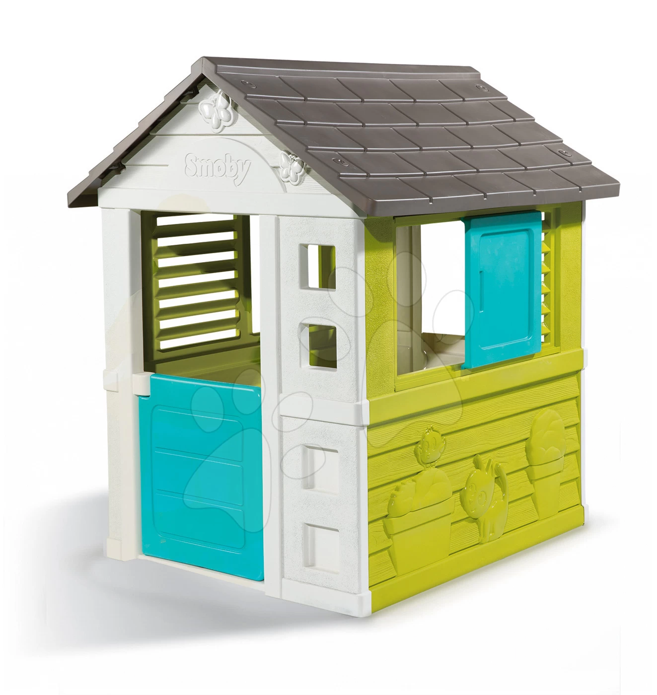 Rutschenset Smoby Toboggan XS Länge 90 Cm Und Haus Pretty Blue Ab 24 Monaten – Bild 3