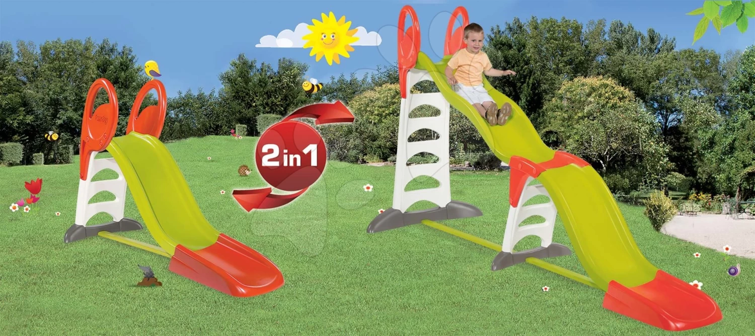 Set Rutsche Toboggan Super Megagliss 2in1 Smoby Länge 3,75 / 1,5 M Und Picknicktisch Mit Zwei Stühlen KidChair Ab 24 Monaten – Bild 16