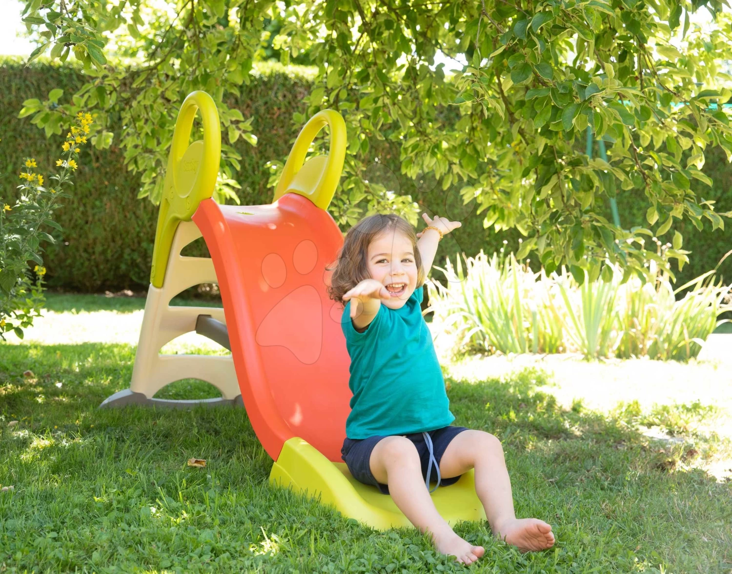 Set 2 Mittlere Rutschen, Toboggan Stück Smoby 150 Cm Mit Springbrunnen Rot Und Türkis Ab 2 Jahren – Bild 14