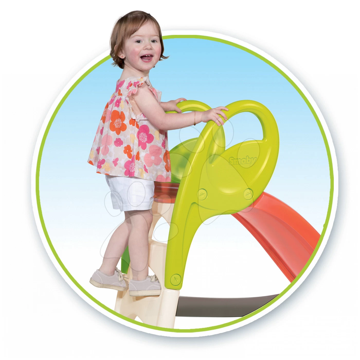 Set Rutsche Toboggan KS Smoby Mit Länge Von 150 Cm Und Schaukel-Kater Und Giesskanne Ab 24 Monaten – Bild 3