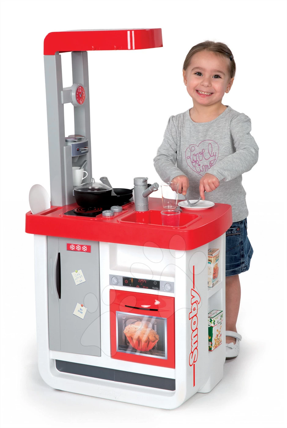 Set Laden Market Smoby Mit Elektronischer Registrierkasse Und Küche Bon Appétit Mit Kaffeemaschine – Bild 6