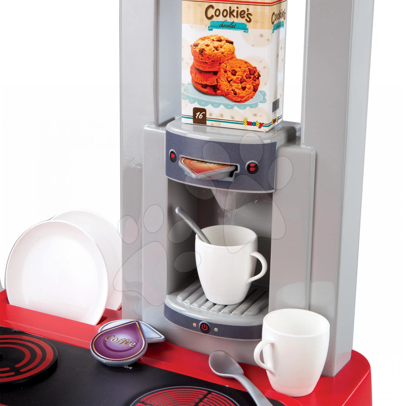 Set Laden Market Smoby Mit Elektronischer Registrierkasse Und Küche Bon Appétit Mit Kaffeemaschine – Bild 12