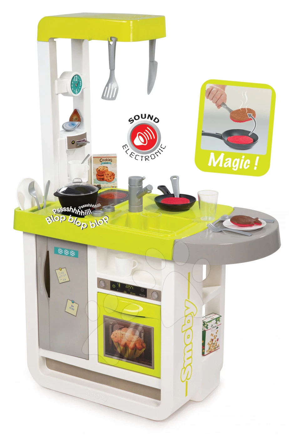 Set Shop Mit Lebensmitteln Market Smoby Und Küche Cherry Elektronisch, Grün – Bild 5