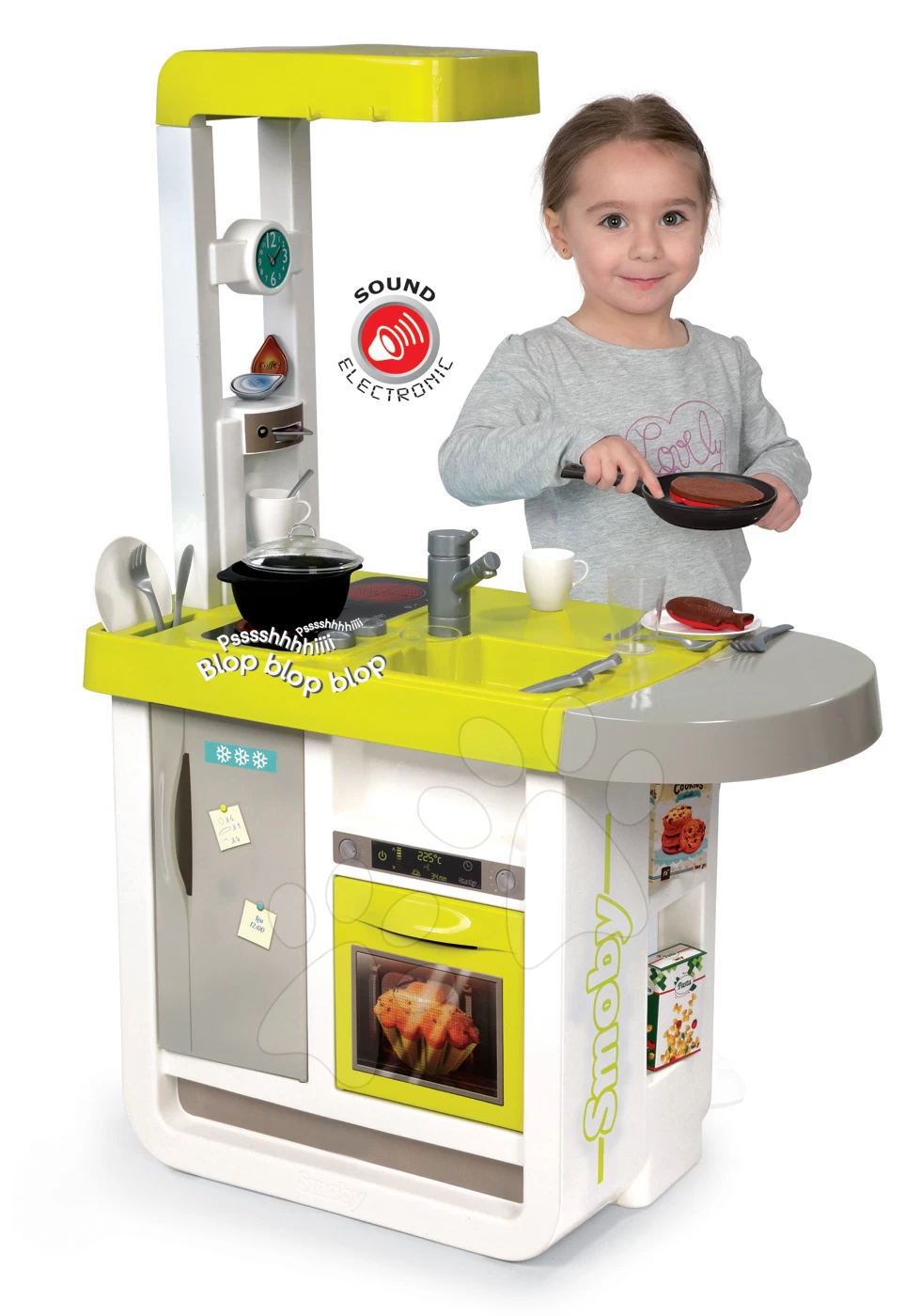 Set Shop Mit Lebensmitteln Market Smoby Und Küche Cherry Elektronisch, Grün – Bild 6
