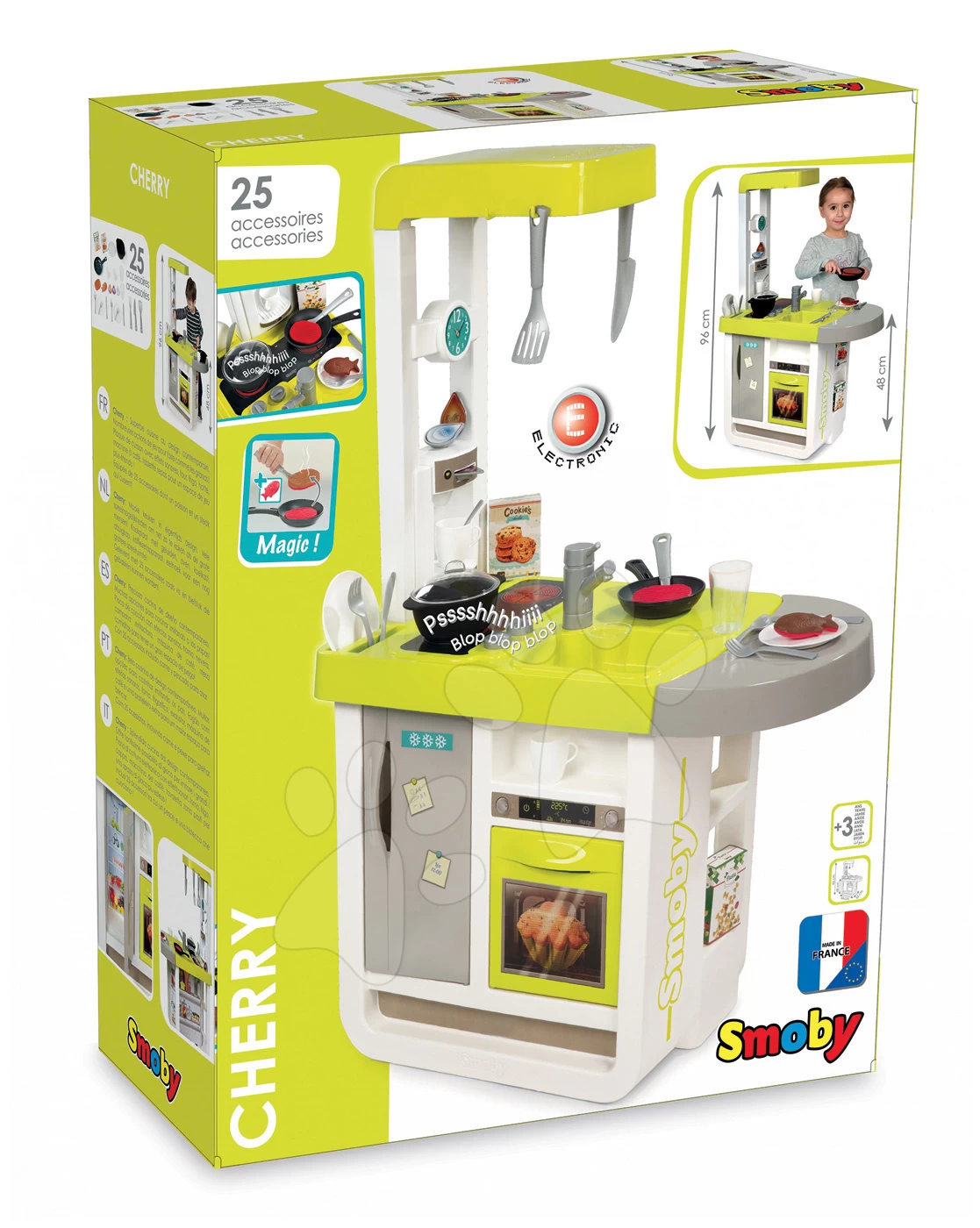 Set Shop Mit Lebensmitteln Market Smoby Und Küche Cherry Elektronisch, Grün – Bild 19
