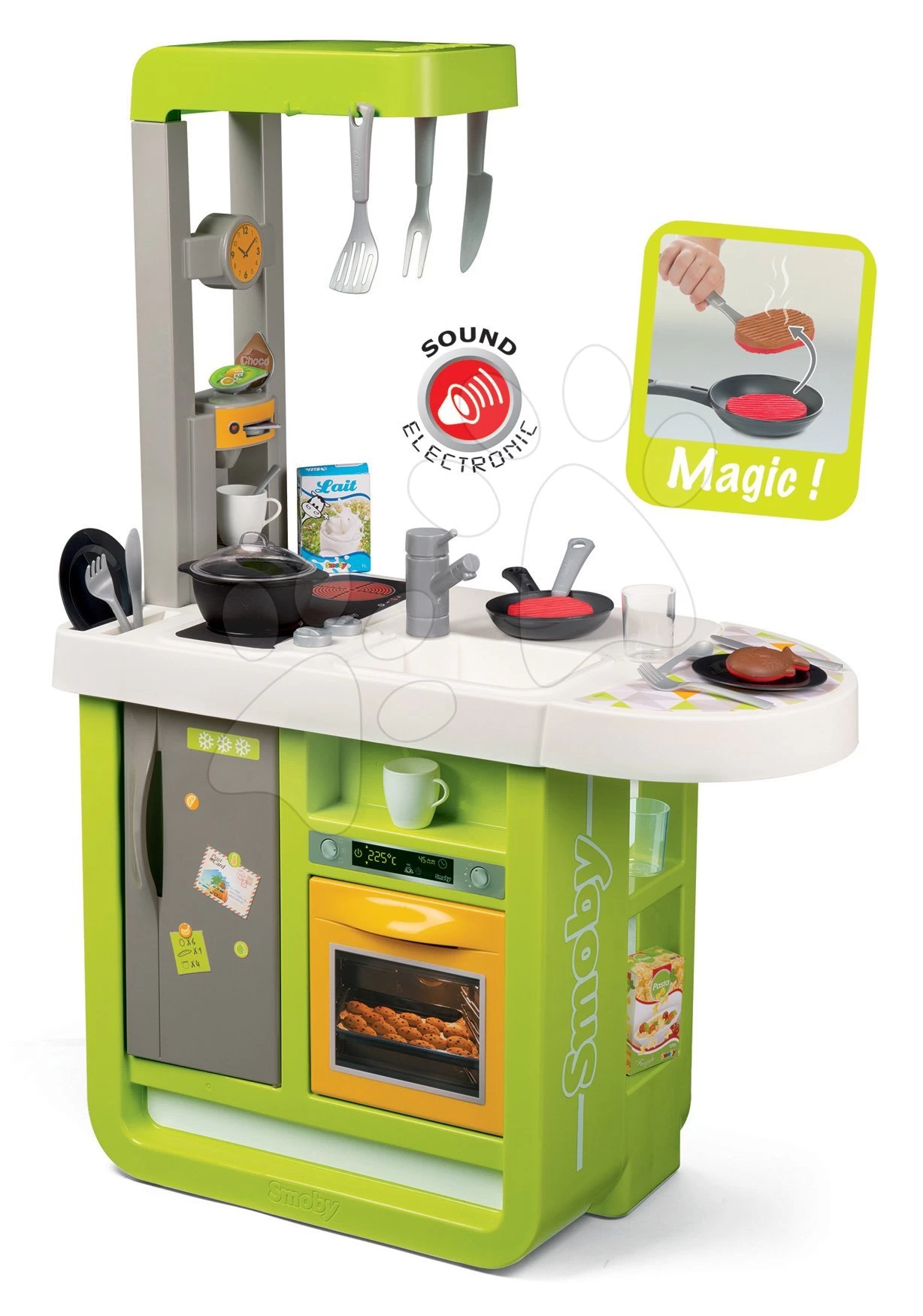 Set Laden Supermarket Smoby Mit Elektronischer Kasse Und Küche Cherry Mit Sounds – Bild 4