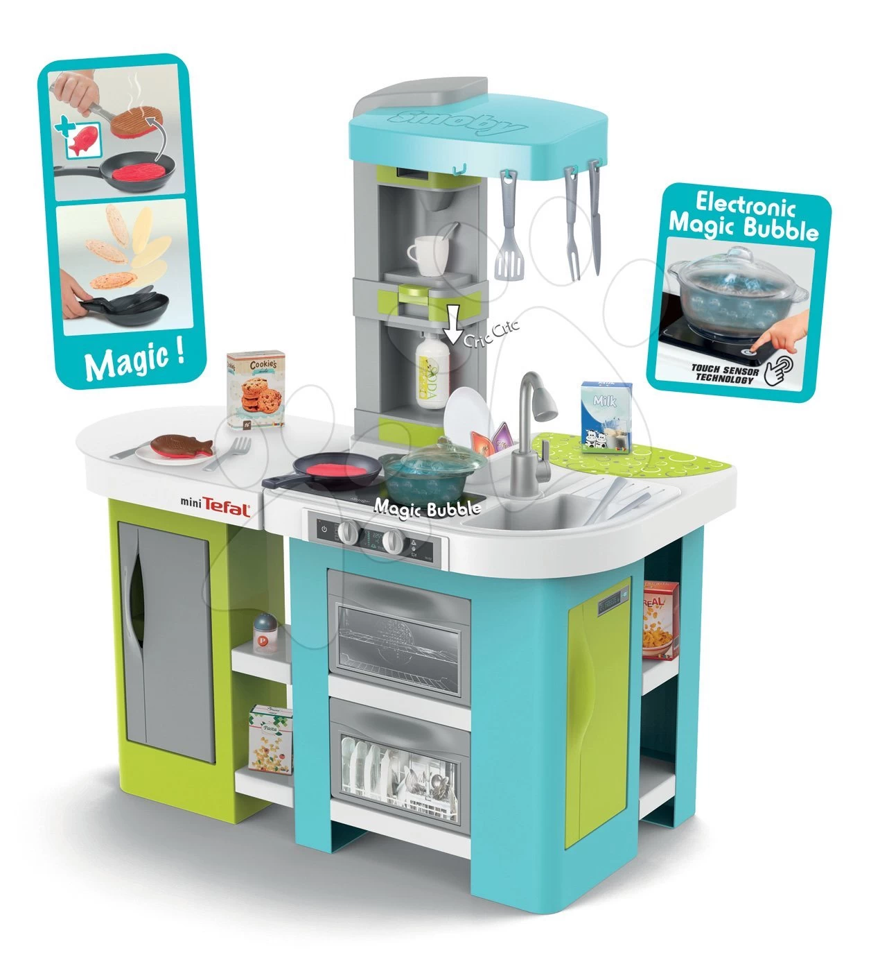 Set Shop Mit Lebensmitteln Market Smoby Und Küche Tefal Studio XL Bubble Elektronisch – Bild 8