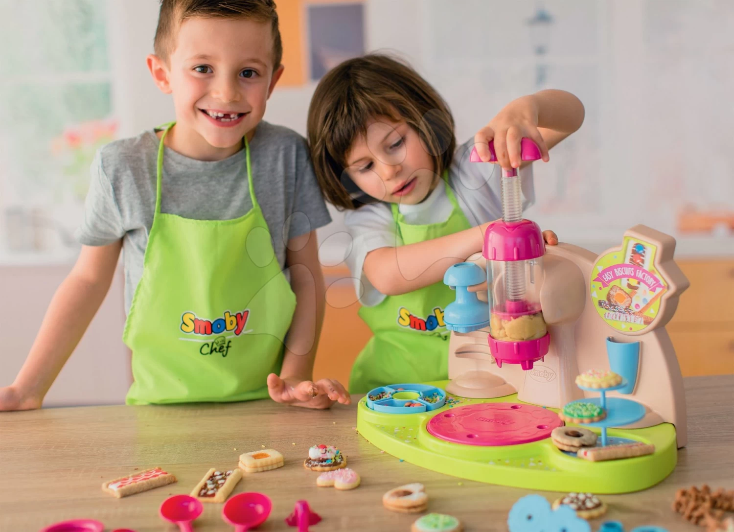 Set Bäckerei Mit Kuchen Baguette & Croissant Bäckerei Smoby Mit Elektronischer Registrierkasse Und Spiel-Kochbuch Kuchen Backen Mit Rezepten – Bild 19