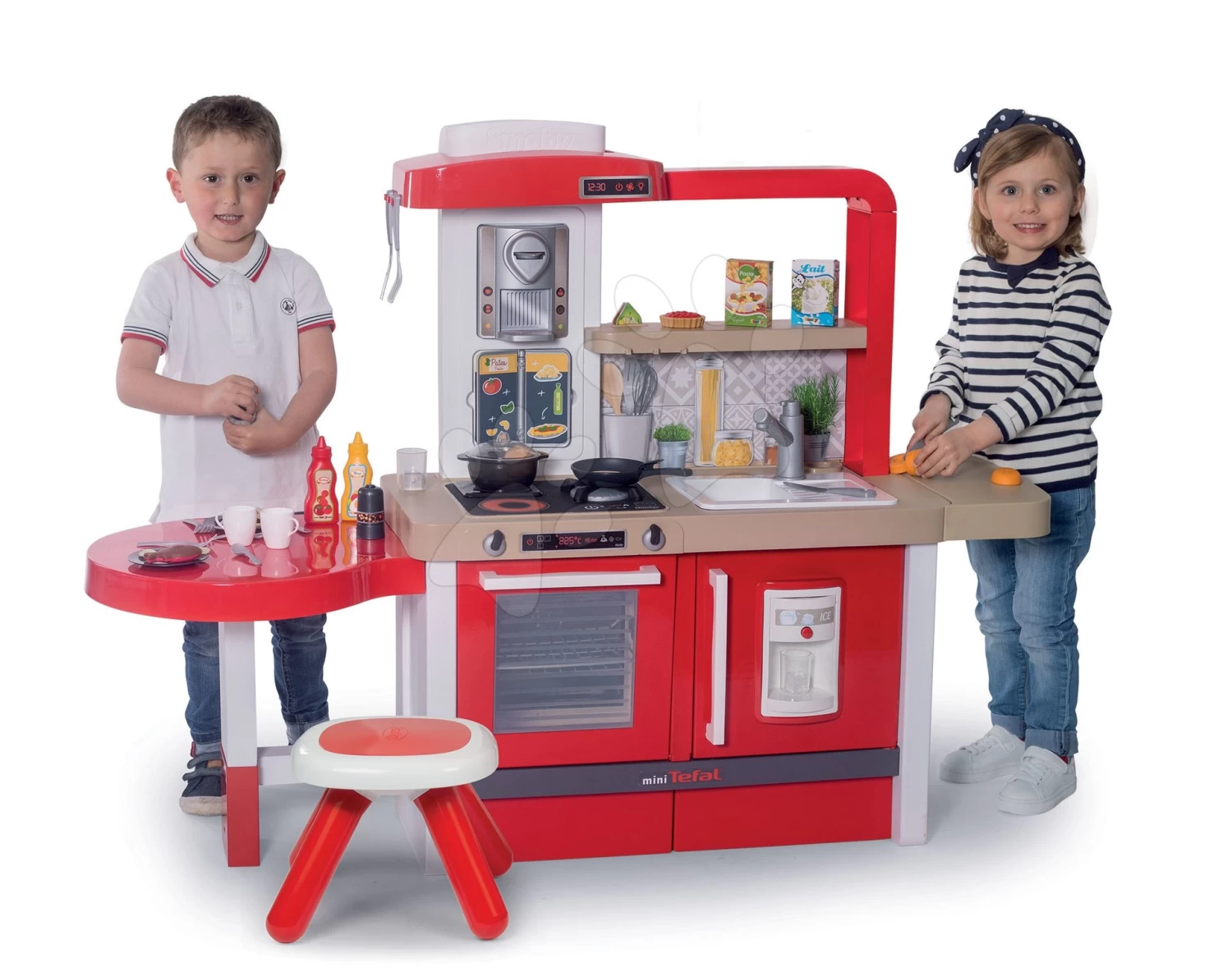 Set Bäckerei Mit Kuchen Baguette & Croissant Bäckerei Smoby Mit Elektronischer Registrierkasse Und Eine Küche Mit Fließendem Wasser Wachsend Tefal Evolutive Grand Chef – Bild 11