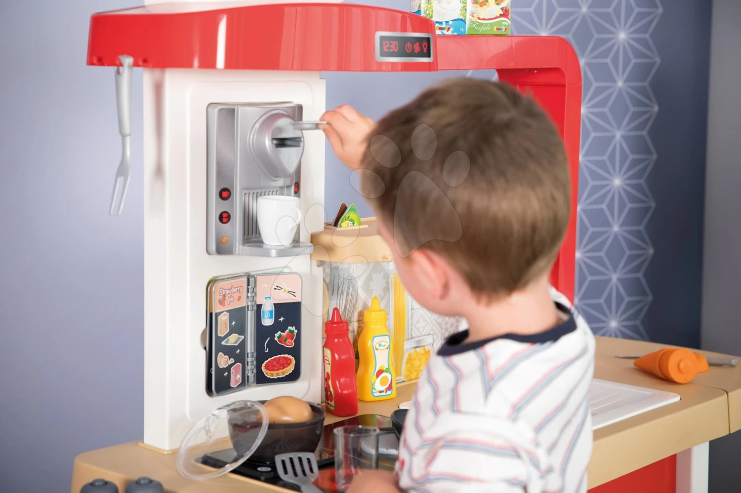 Set Bäckerei Mit Kuchen Baguette & Croissant Bäckerei Smoby Mit Elektronischer Registrierkasse Und Eine Küche Mit Fließendem Wasser Wachsend Tefal Evolutive Grand Chef – Bild 19