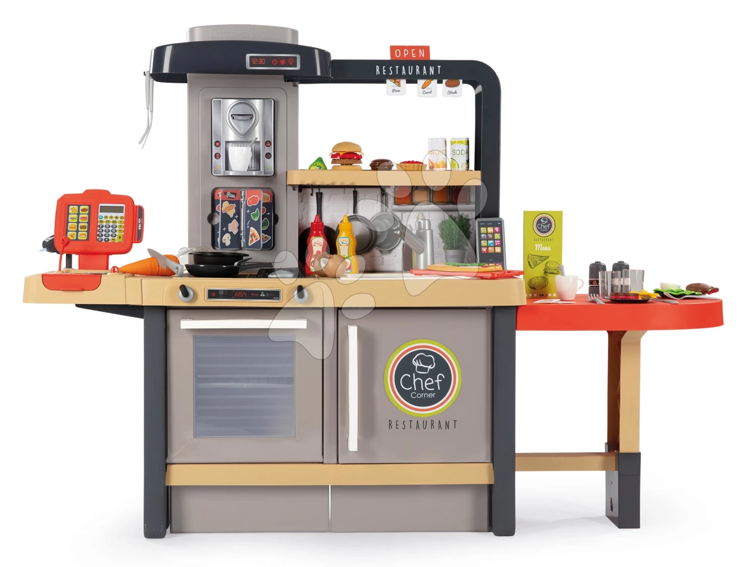 Set-Barbershop, Dreiflügelig Barber Cut&Barber Shop Smoby Und Eine Elektronische Küche Mit Fließendem Wasser Und Essen Mit Geschirr SM320243-18 – Bild 2
