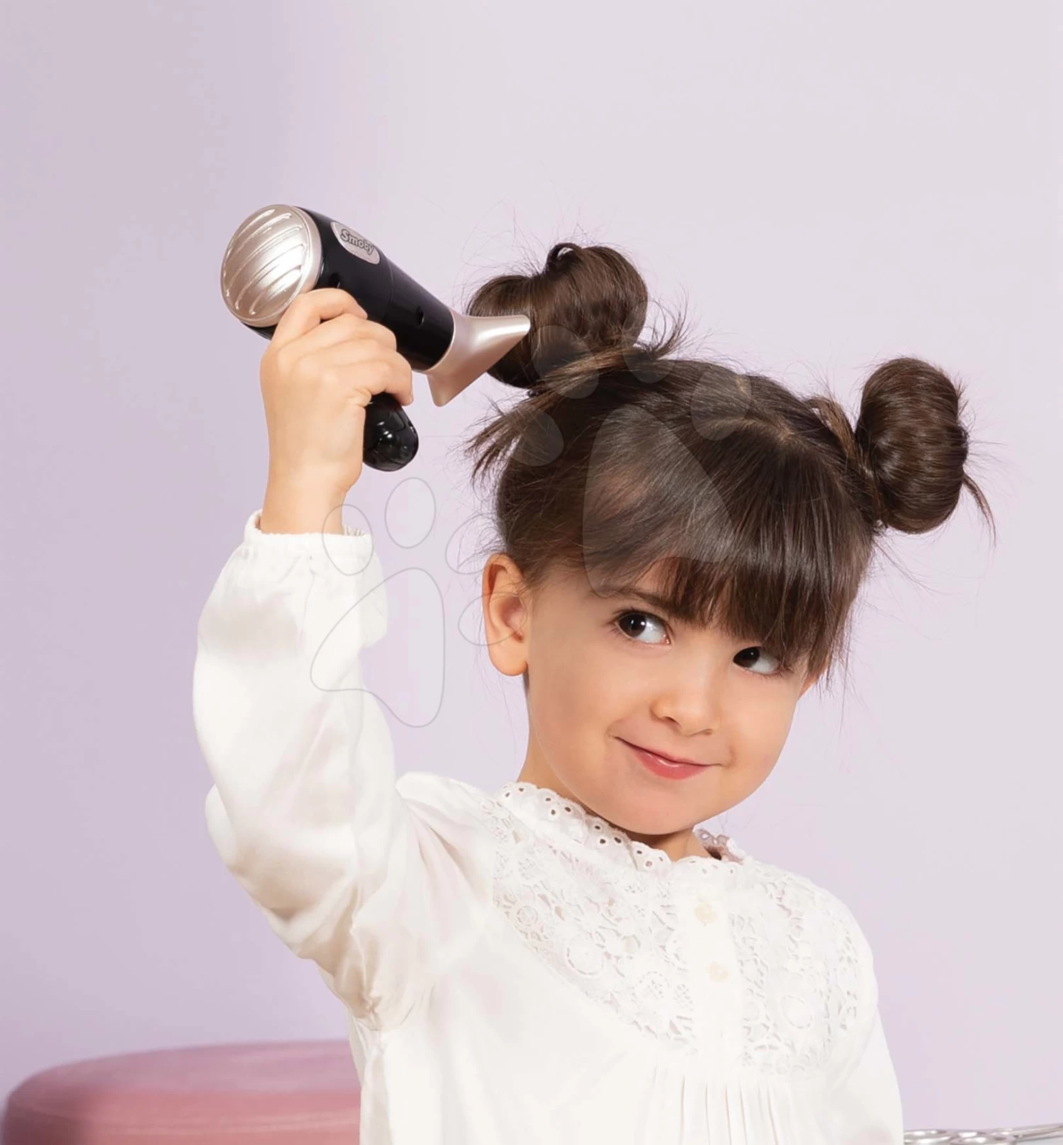 Friseurin Mit Elektronischem Haartrockner My Beauty Hair Set Smoby Mit Lockenstab, Kammbürste Und Haarschmucks 14*5*13 Cm SM320144 – Bild 2