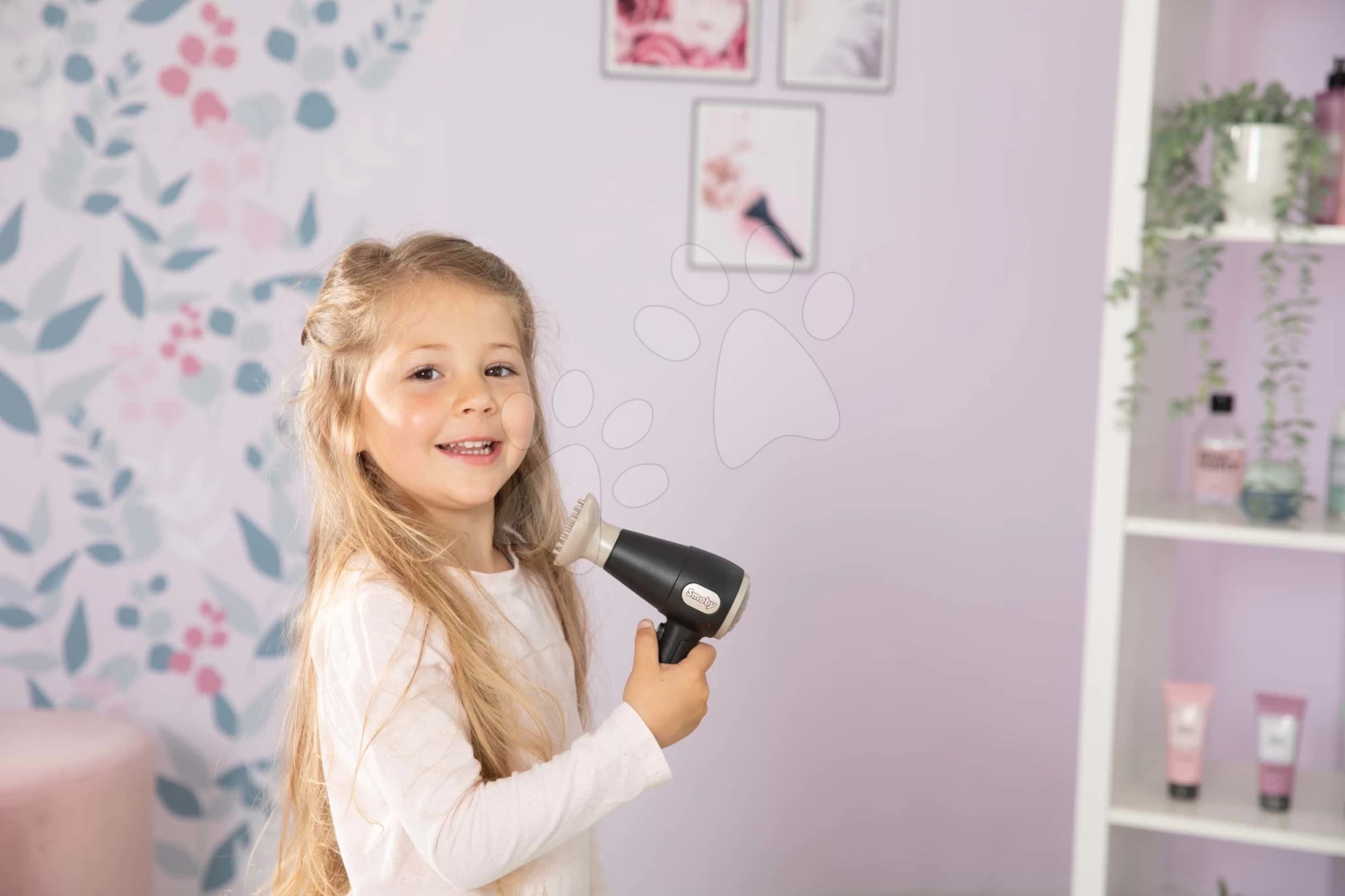 Friseurin Mit Elektronischem Haartrockner My Beauty Hair Set Smoby Mit Lockenstab, Kammbürste Und Haarschmucks 14*5*13 Cm SM320144 – Bild 11