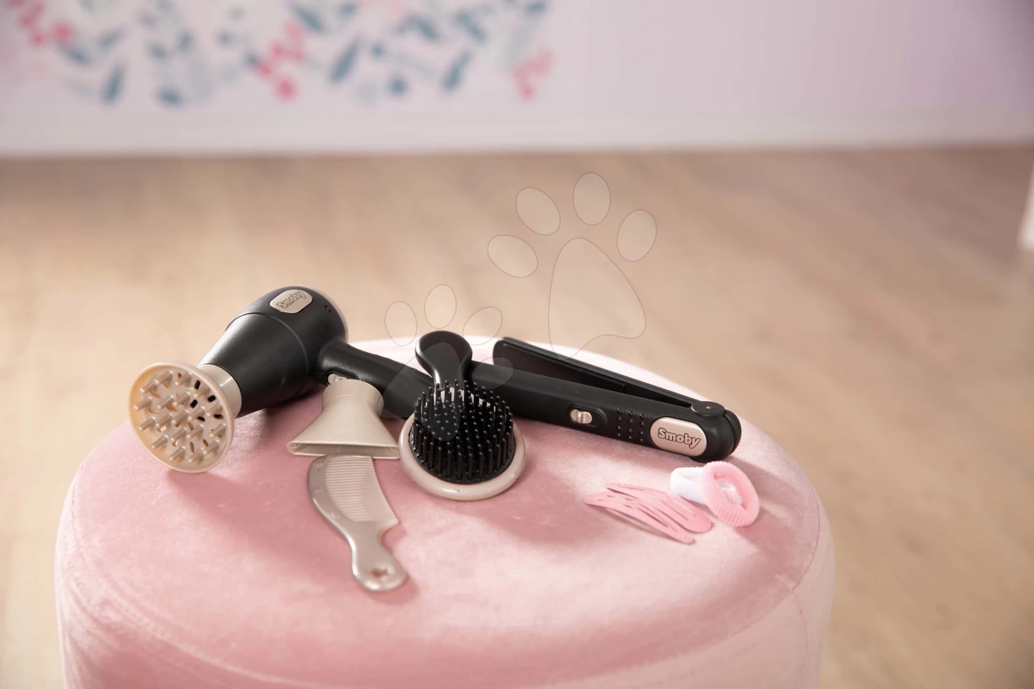 Friseurin Mit Elektronischem Haartrockner My Beauty Hair Set Smoby Mit Lockenstab, Kammbürste Und Haarschmucks 14*5*13 Cm SM320144 – Bild 12