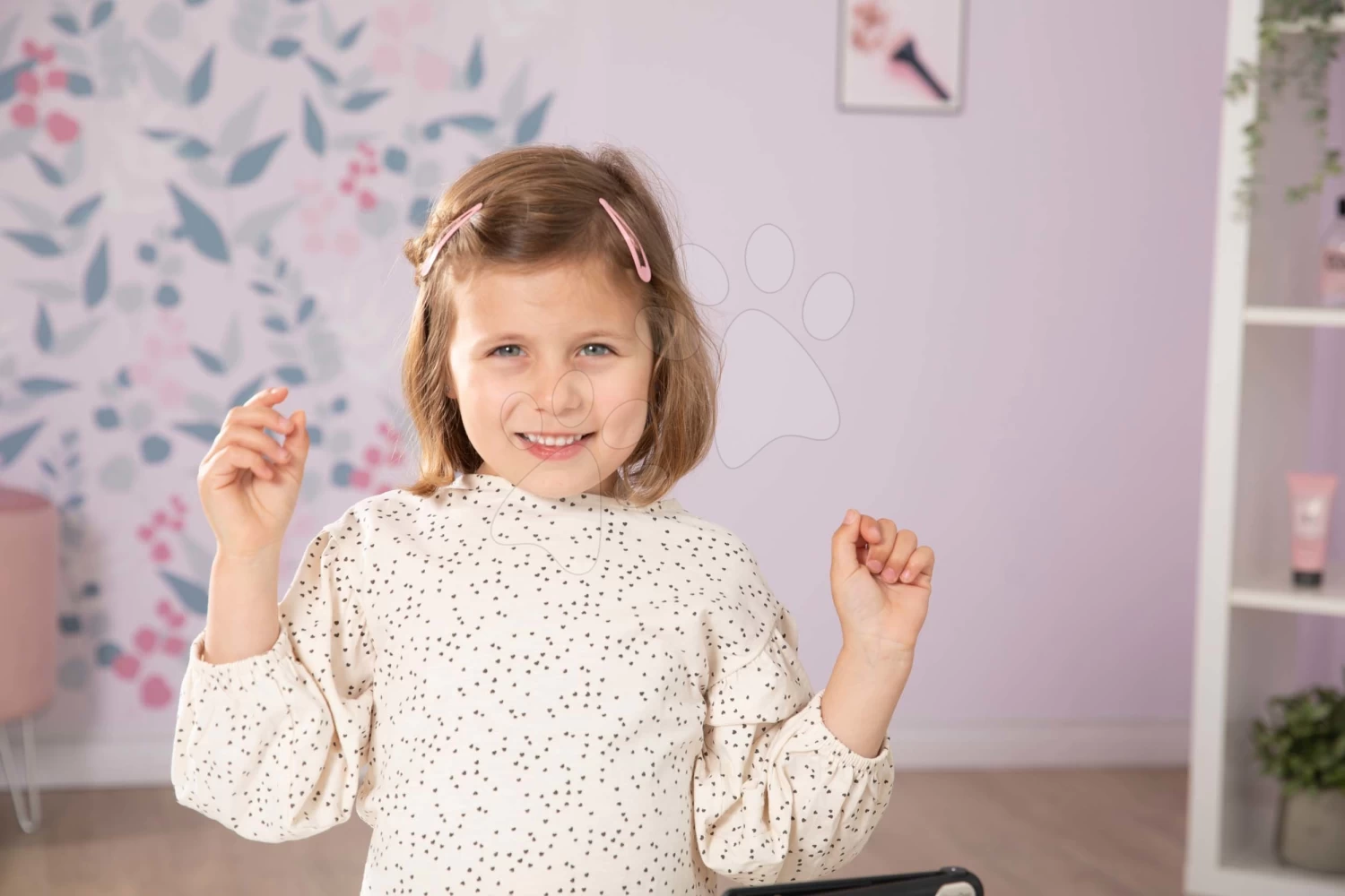 Friseurin Mit Elektronischem Haartrockner My Beauty Hair Set Smoby Mit Lockenstab, Kammbürste Und Haarschmucks 14*5*13 Cm SM320144 – Bild 3