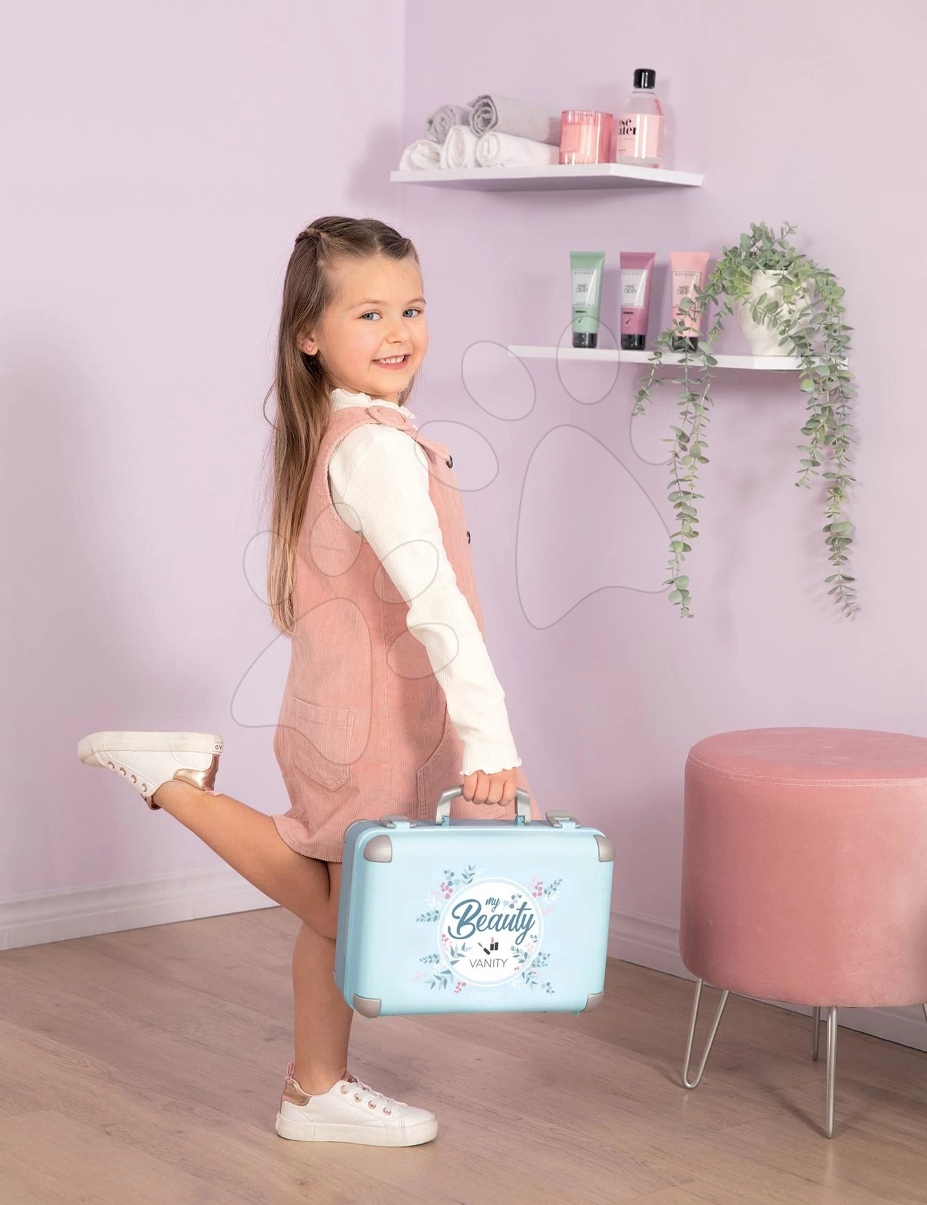 Kosmetikkoffer My Beauty Vanity 3in1 Smoby Friseur Und Kosmetik Mit Nagelstudio Mit 13 Zubehörteilen – Bild 5