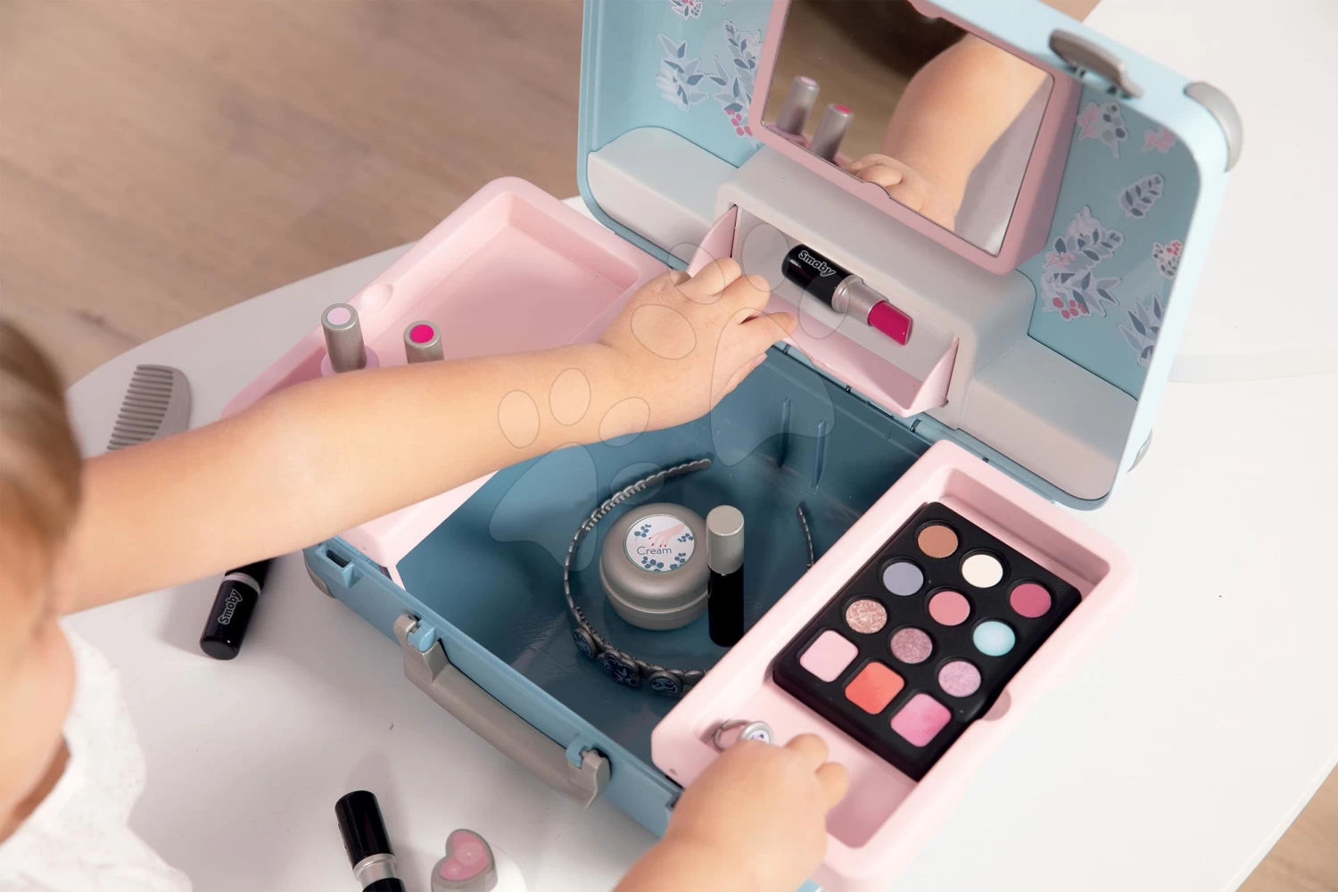 Kosmetikkoffer My Beauty Vanity 3in1 Smoby Friseur Und Kosmetik Mit Nagelstudio Mit 13 Zubehörteilen – Bild 7