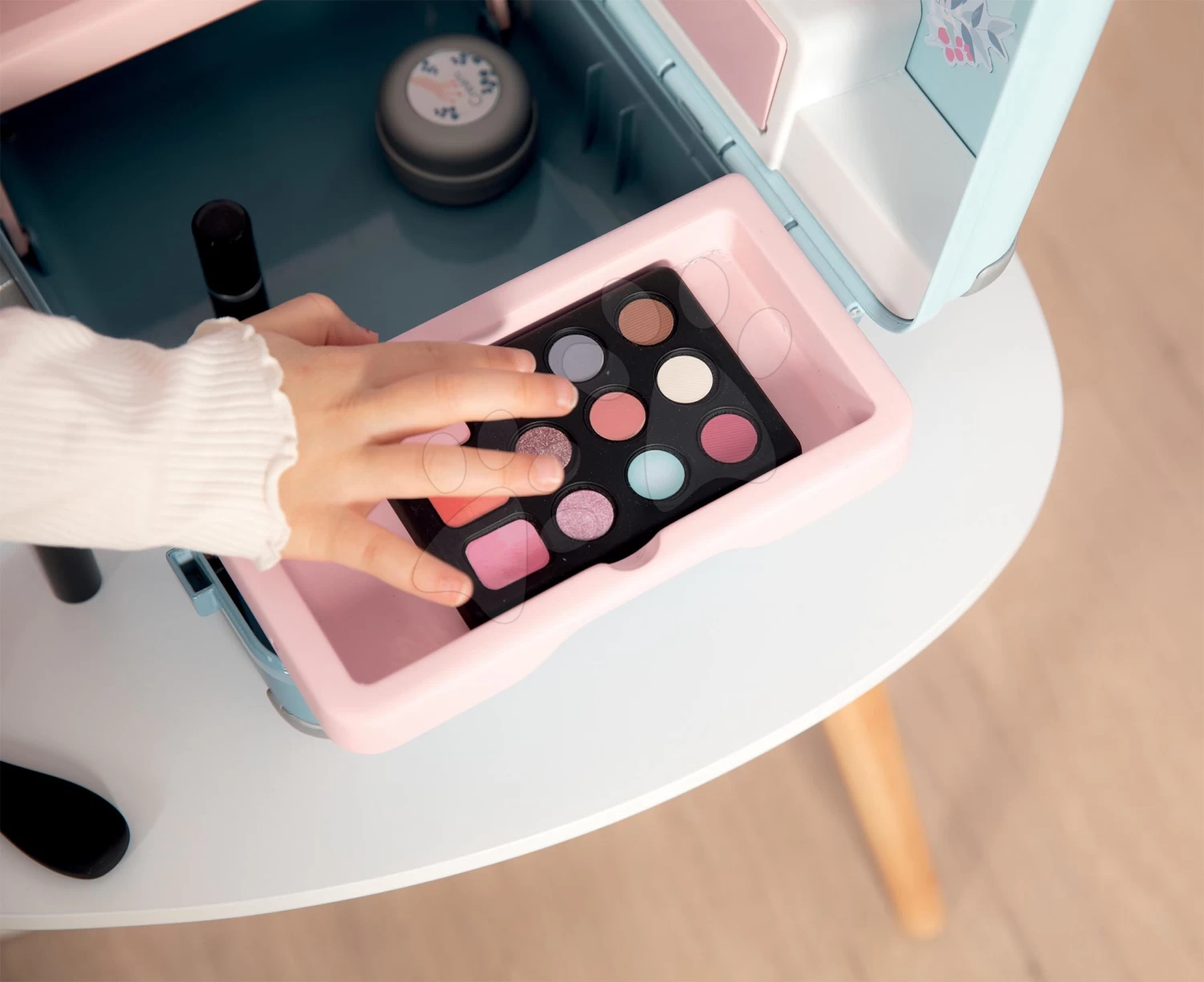 Kosmetikkoffer My Beauty Vanity 3in1 Smoby Friseur Und Kosmetik Mit Nagelstudio Mit 13 Zubehörteilen – Bild 8