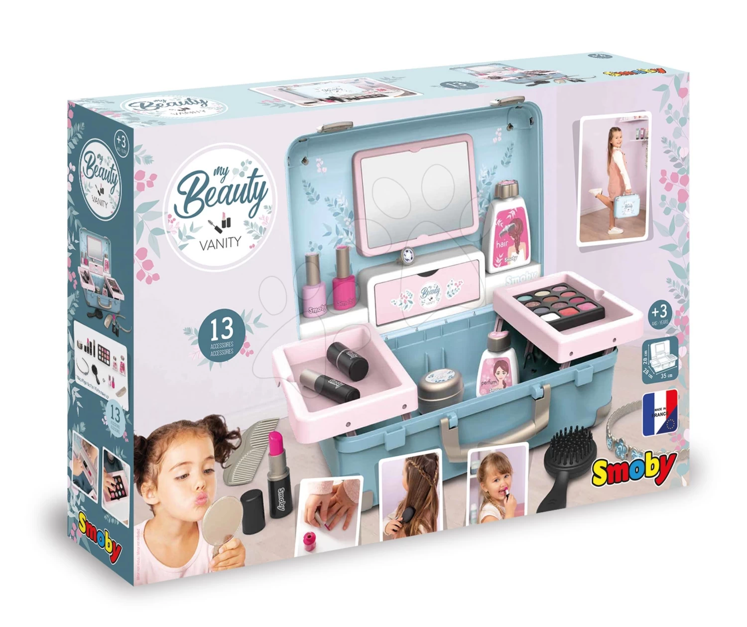 Kosmetikkoffer My Beauty Vanity 3in1 Smoby Friseur Und Kosmetik Mit Nagelstudio Mit 13 Zubehörteilen – Bild 18